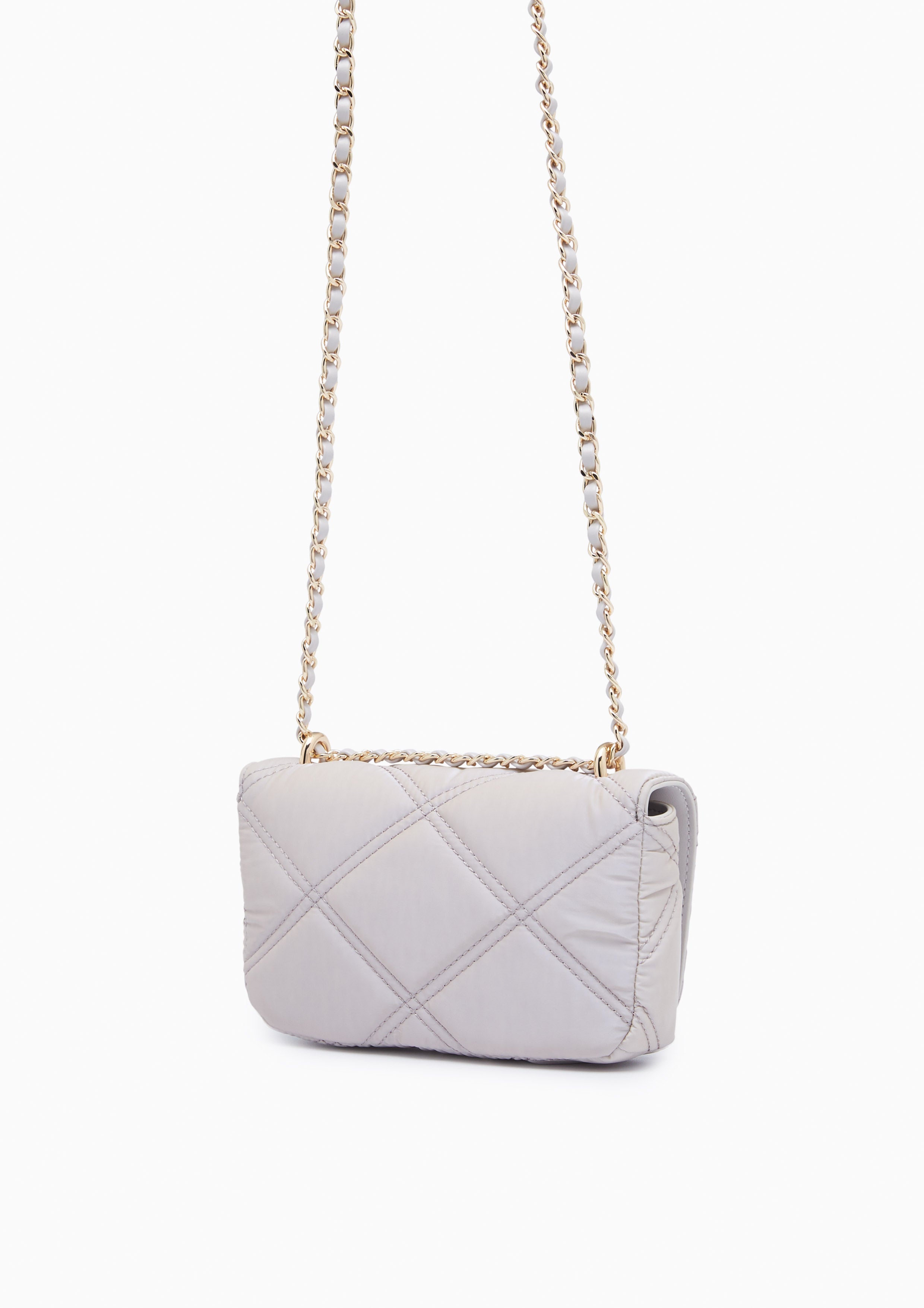 Maila Nylon Crossbody Bag Light Grey