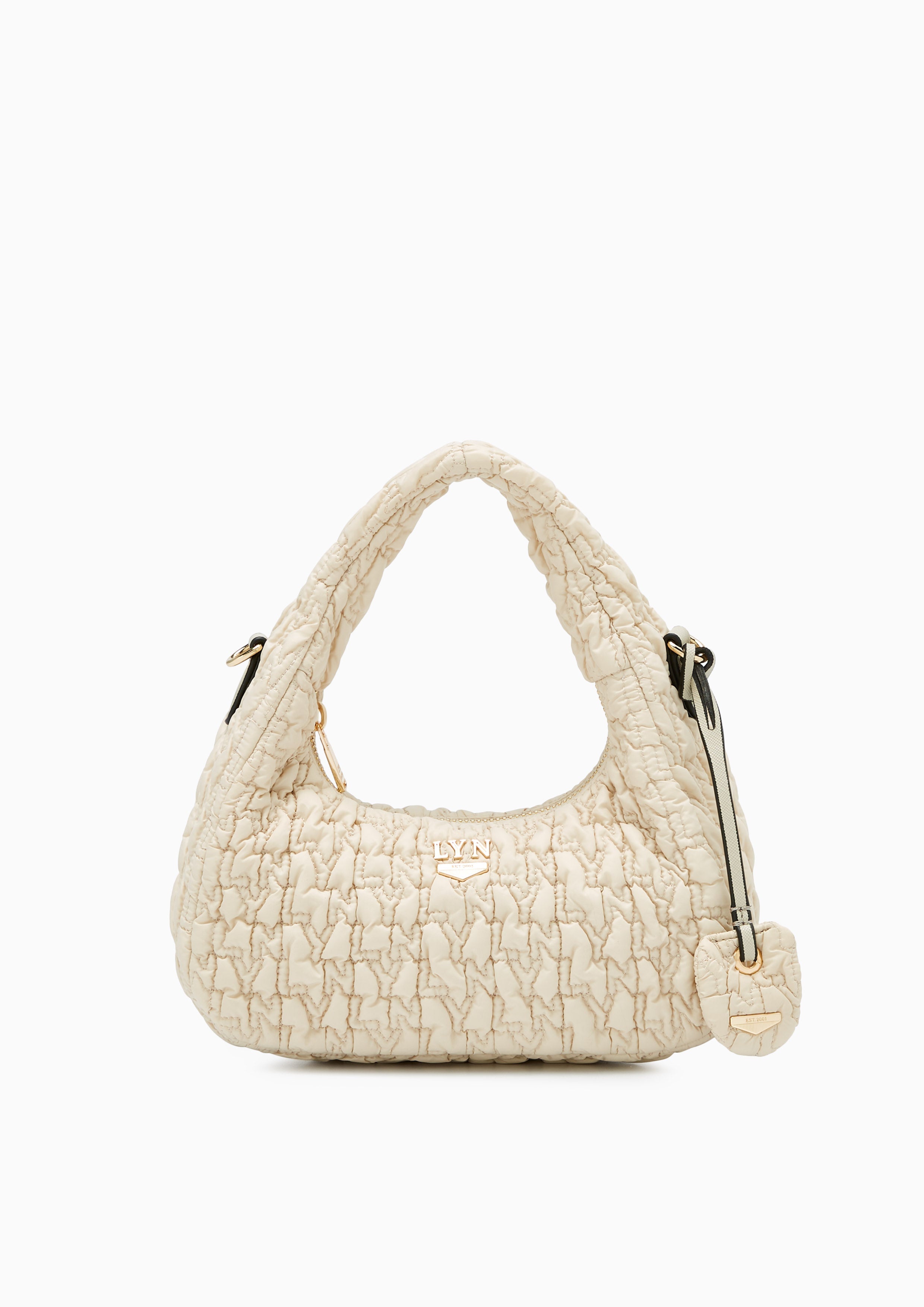 Roslyn Quilted Handbag Beige