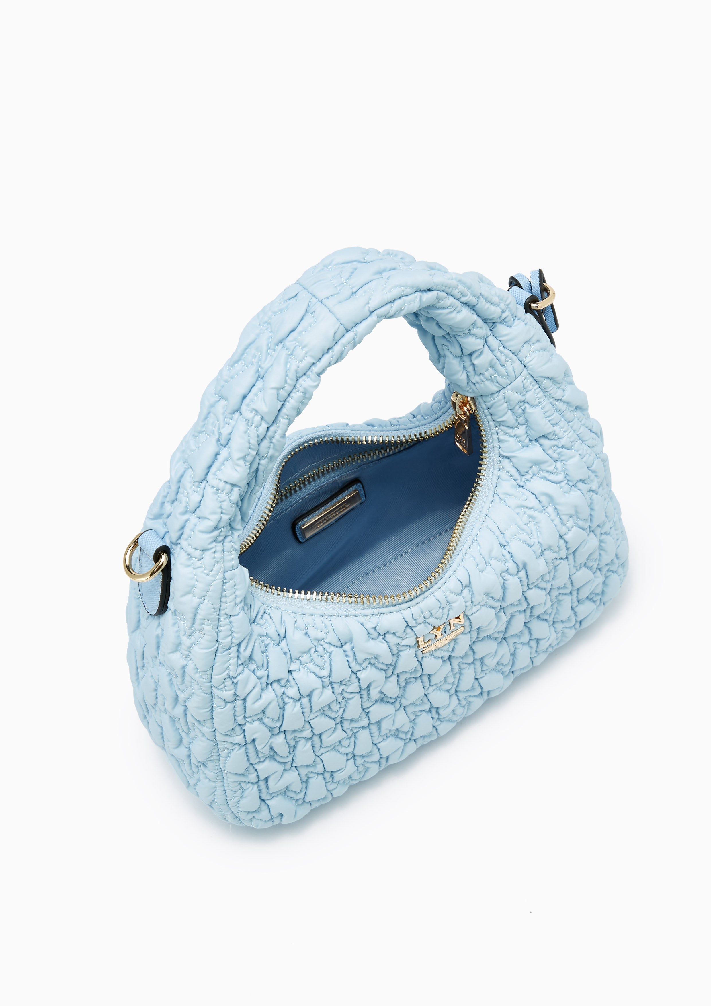 Roslyn Quilted Handbag Blue