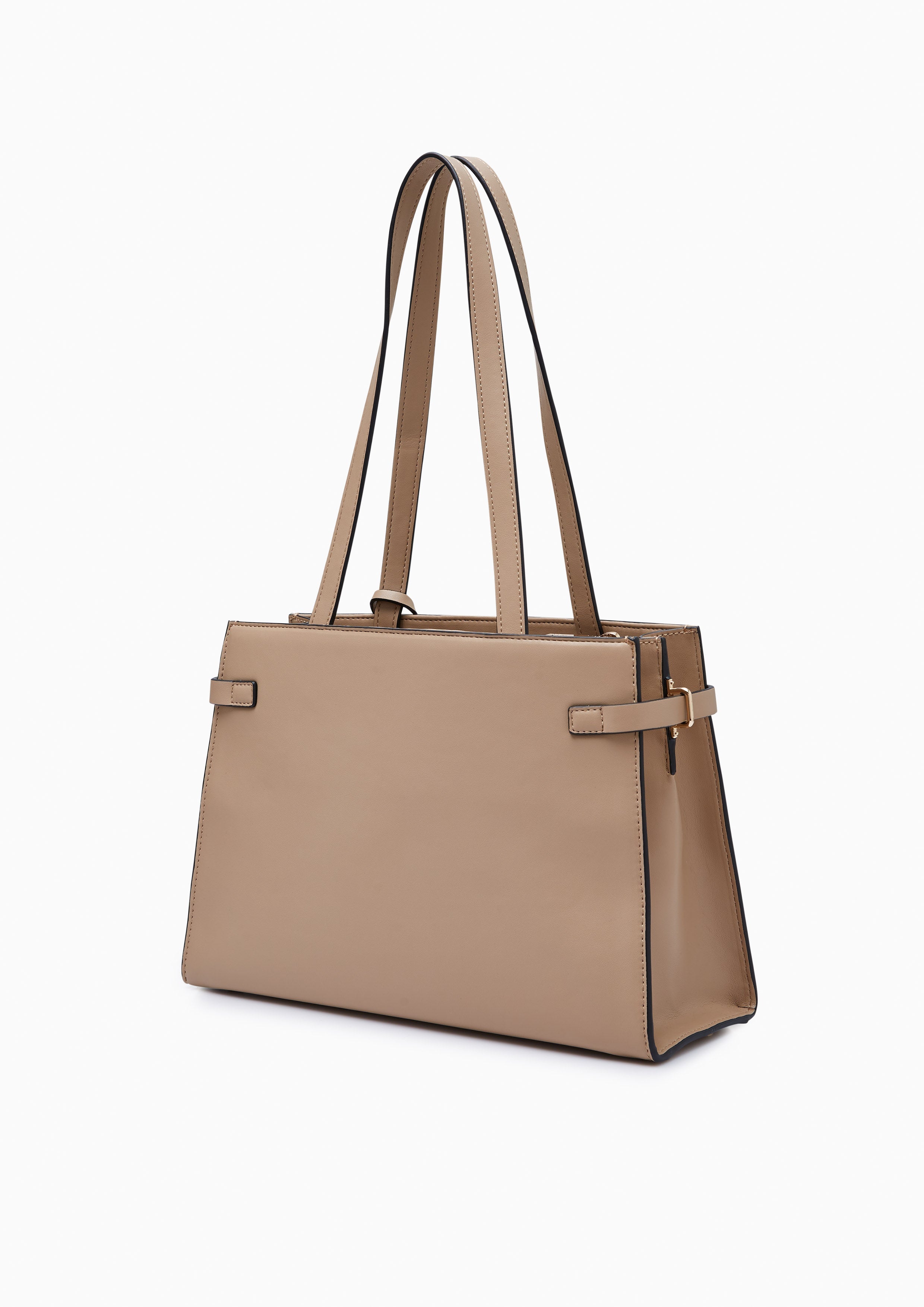 Re-Edit Fineness Oversize Handbag Dark Beige