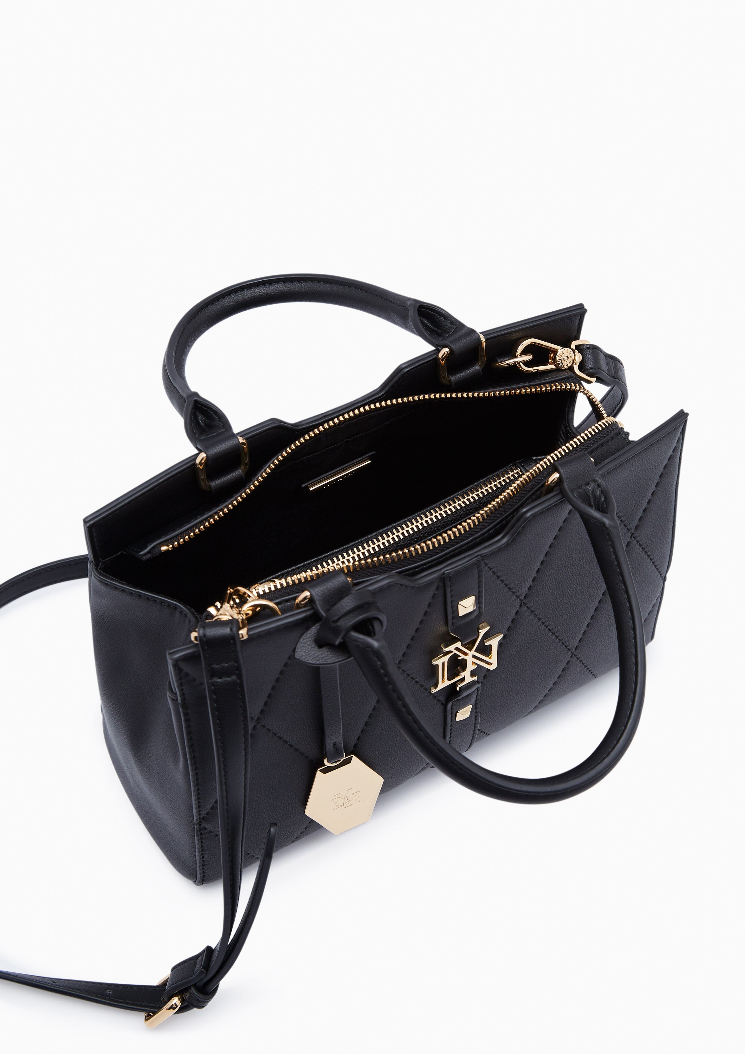 Galactiga Quilt M Crossbody Bag Black