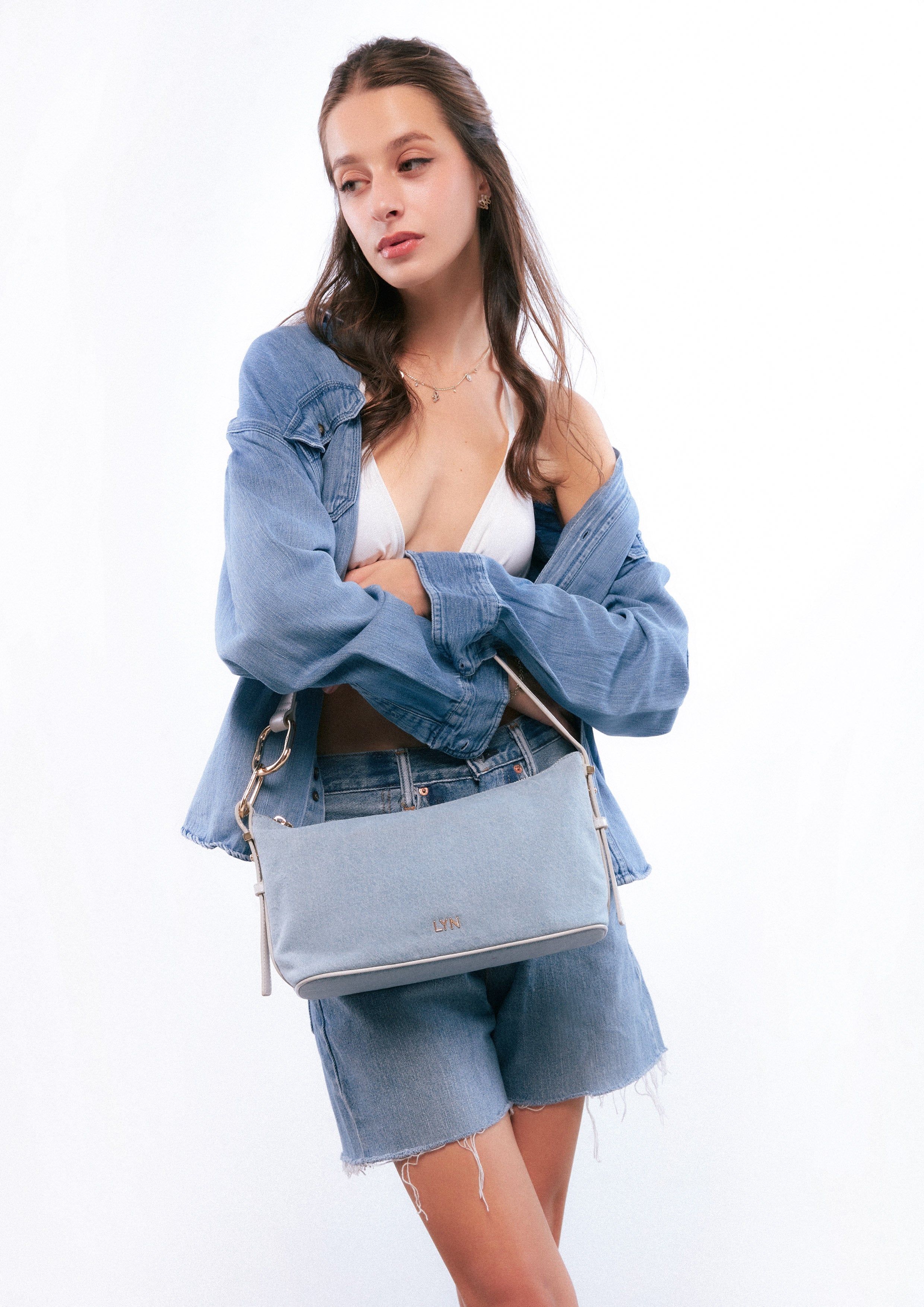 Rene Denim M Shoulderbag Blue