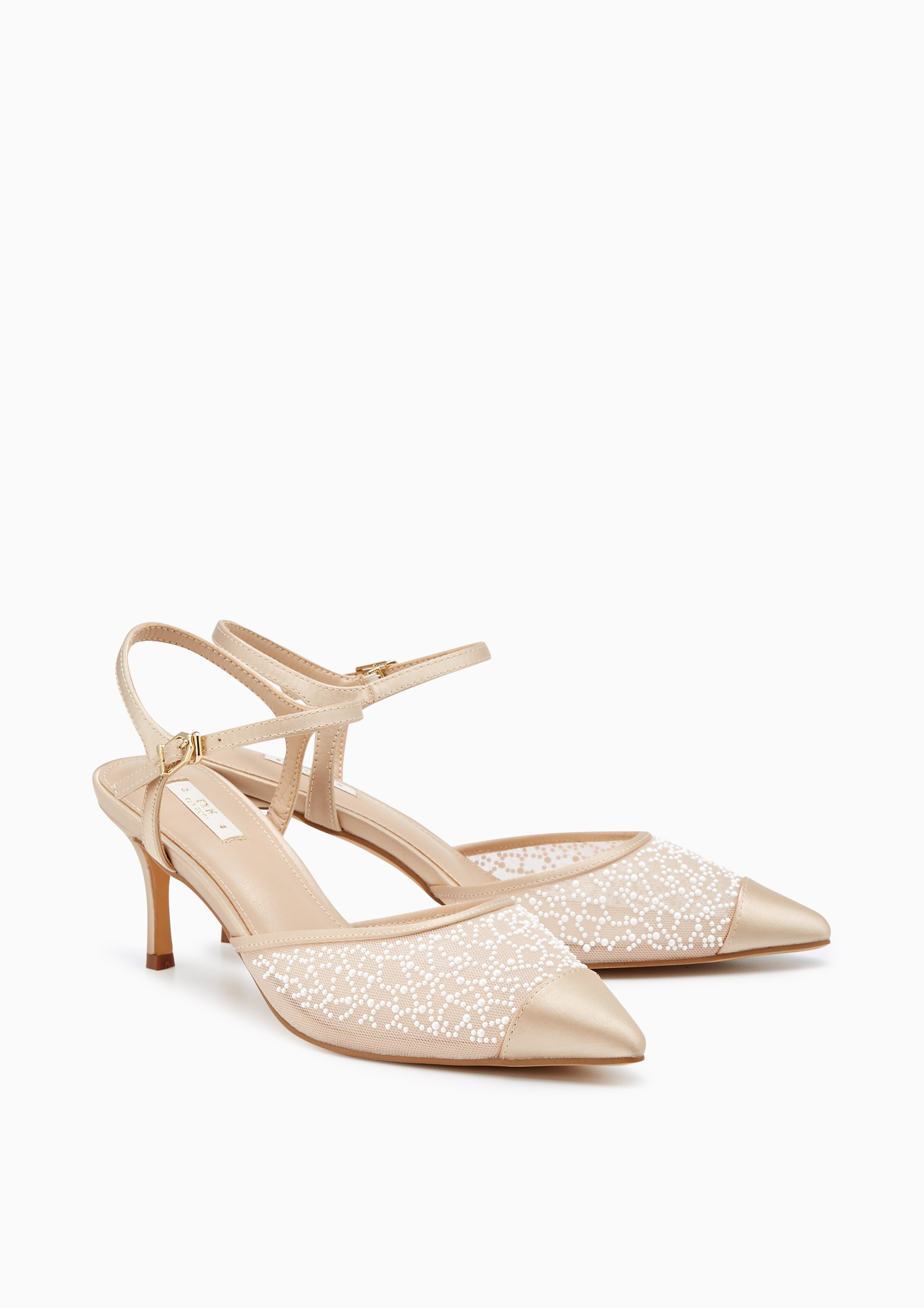 Bridemaids High Heel Slingbacks Beige