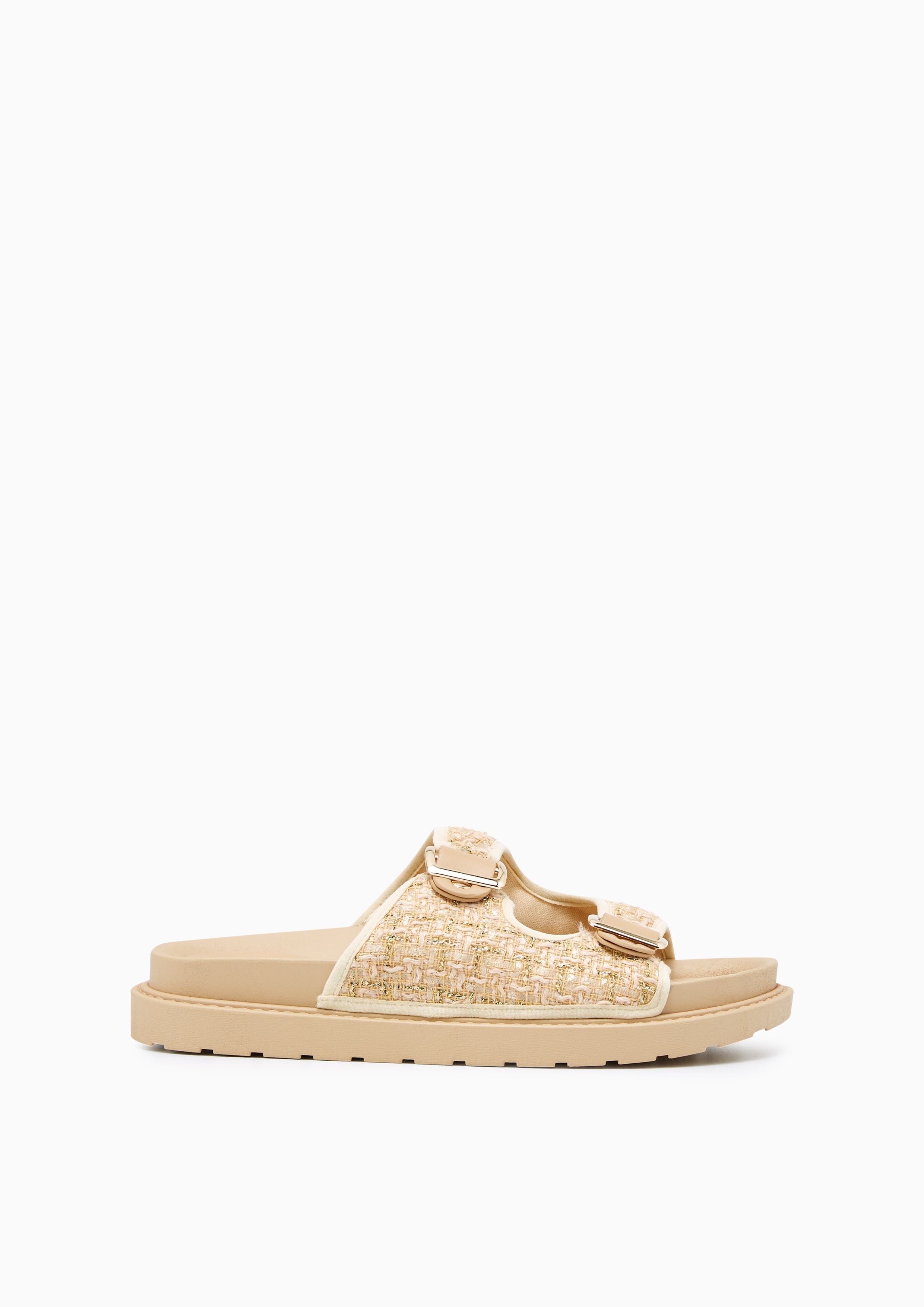 Berries Flat Sandals Beige