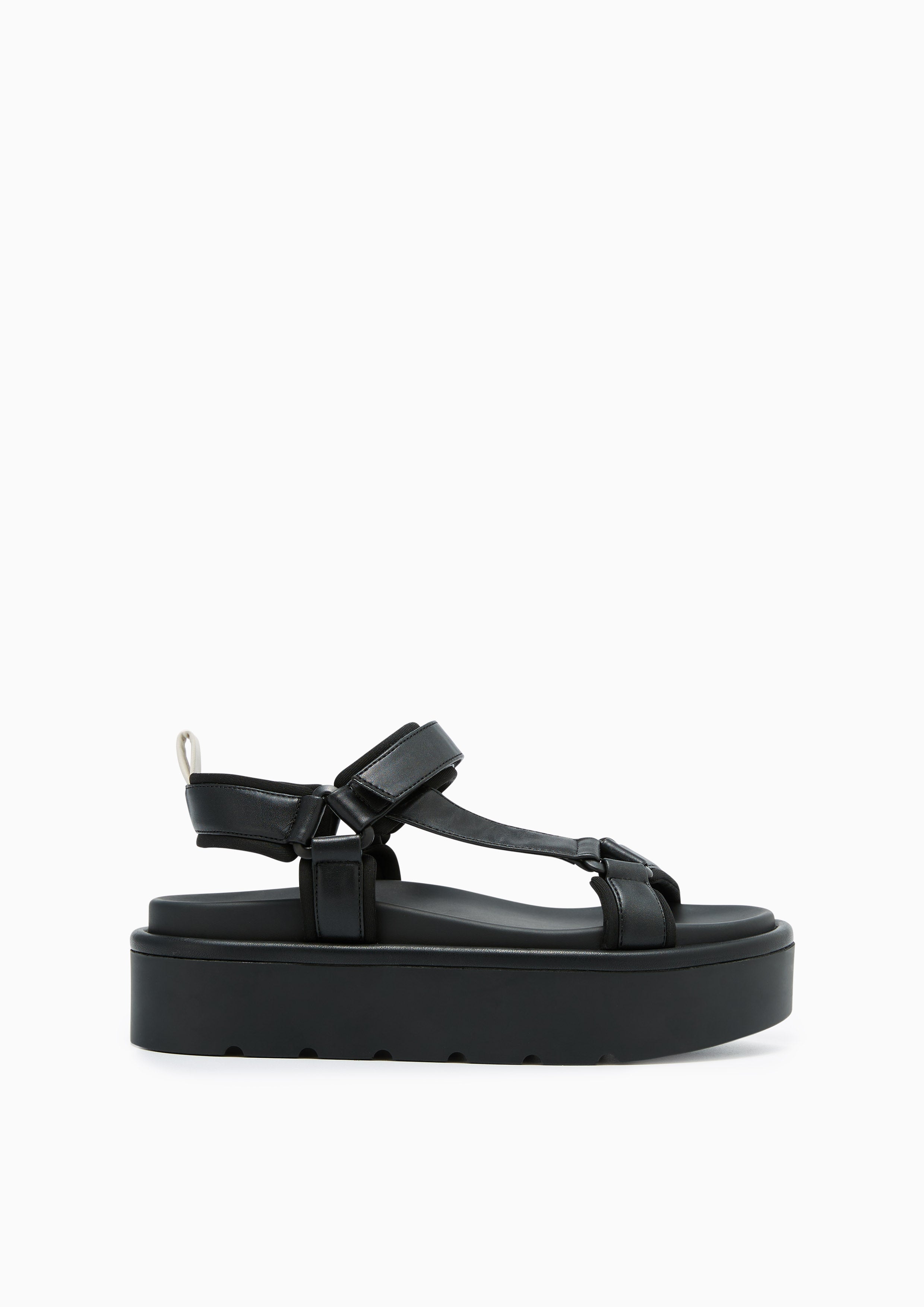 Hunter Plain Platform Sandals Black