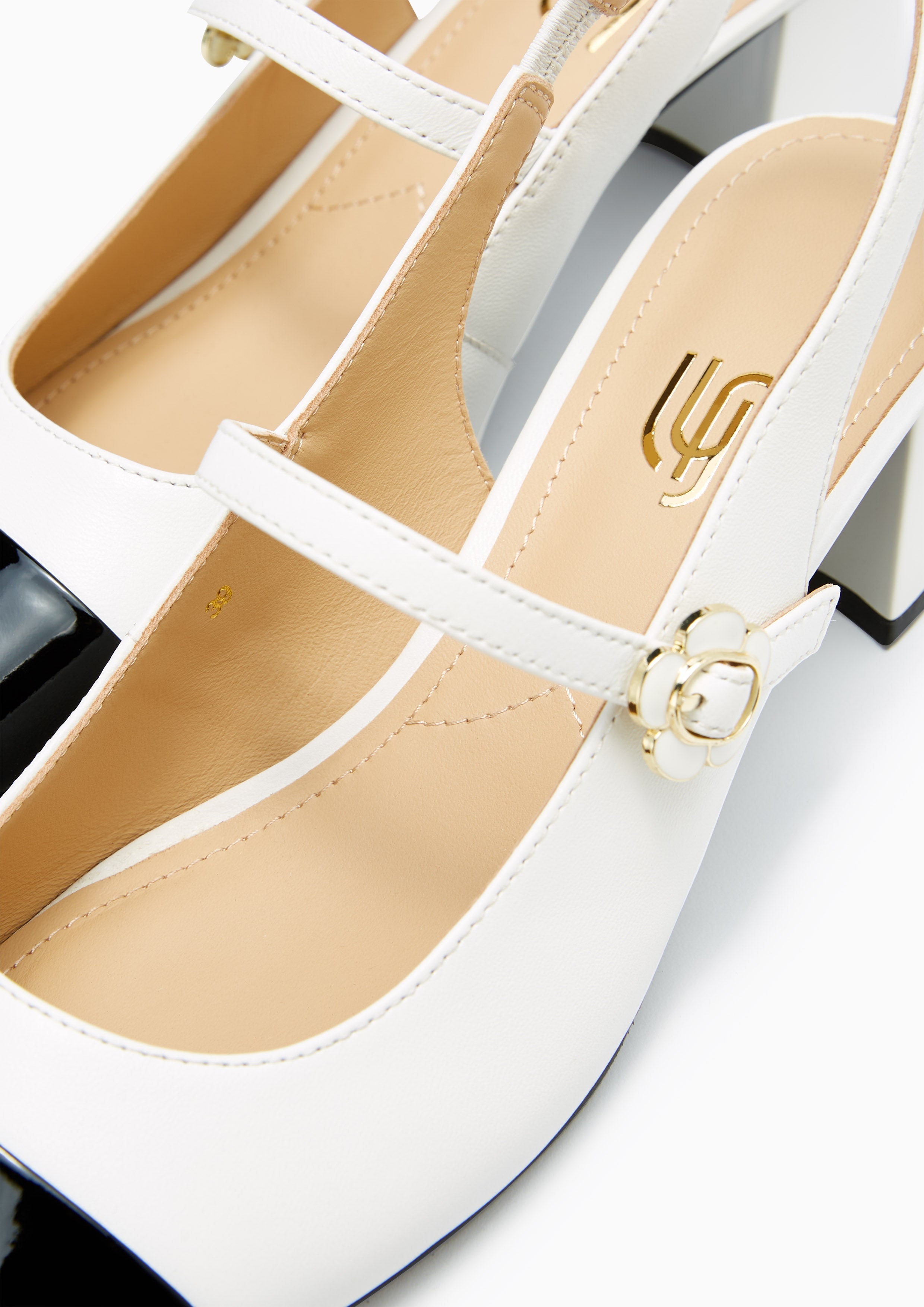 Ballencia Infinite Low Heel Slingbacks White