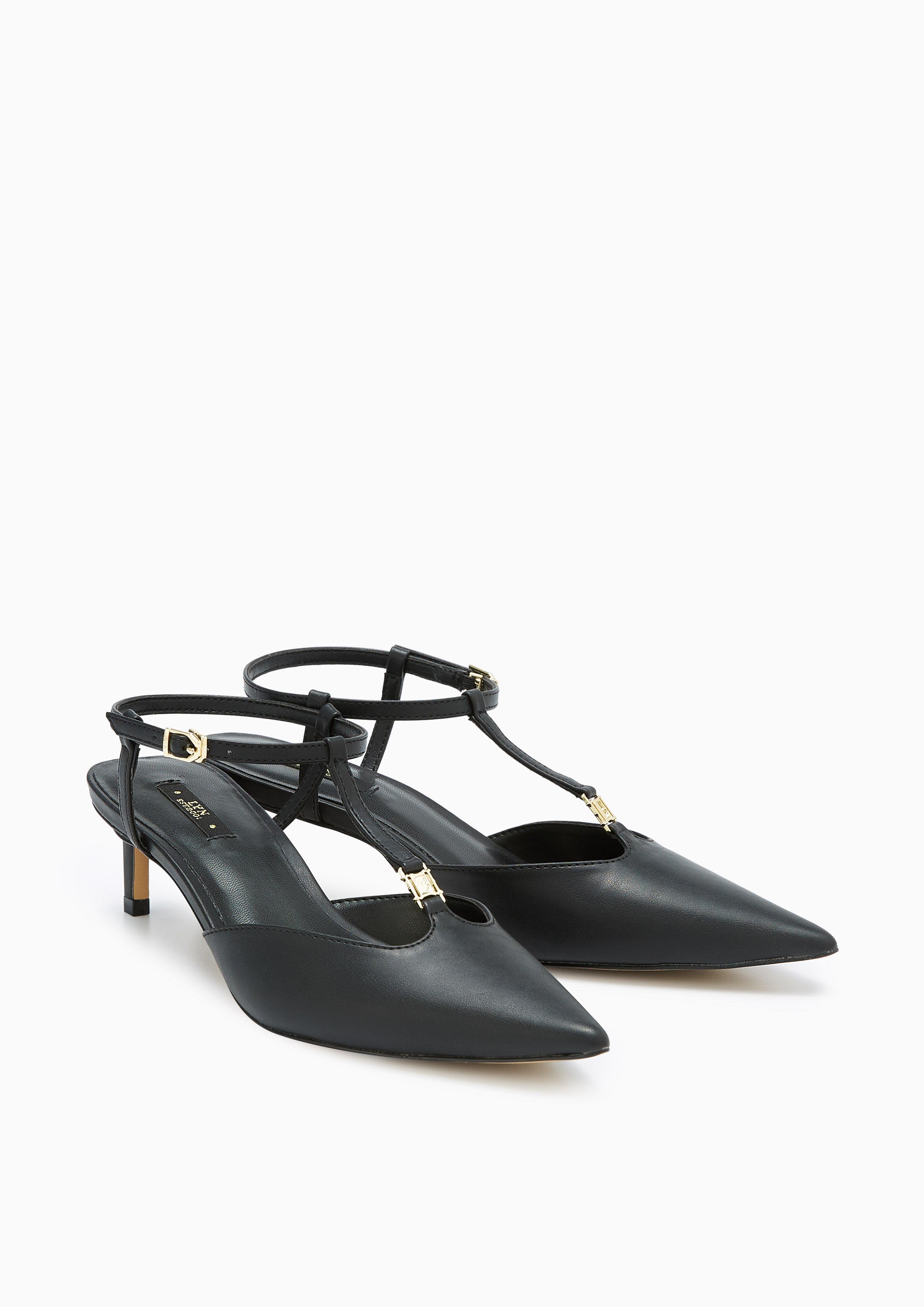 Cady Mid Heel Sandals Black