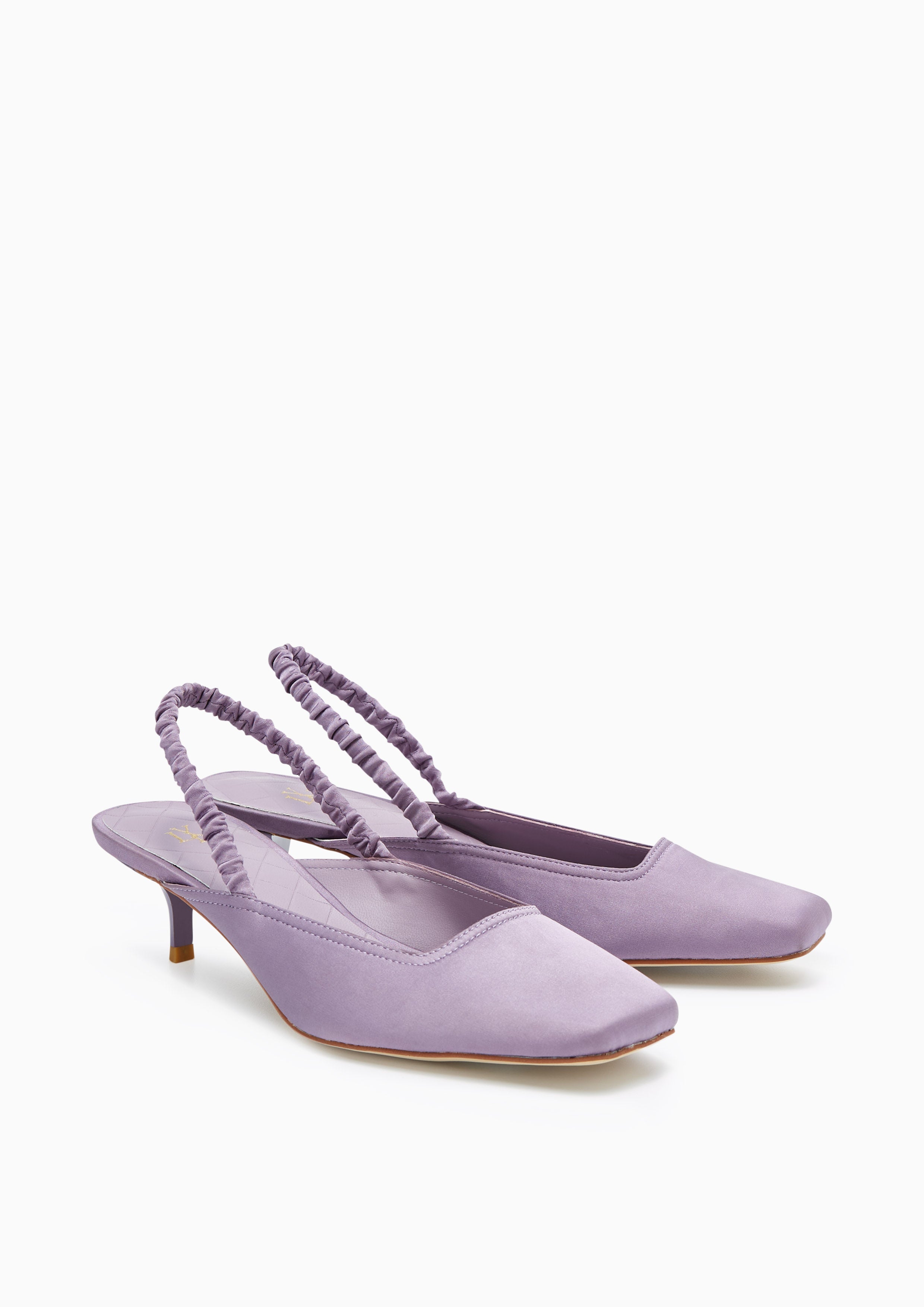 Bonus Low Heel Slingbacks Purple