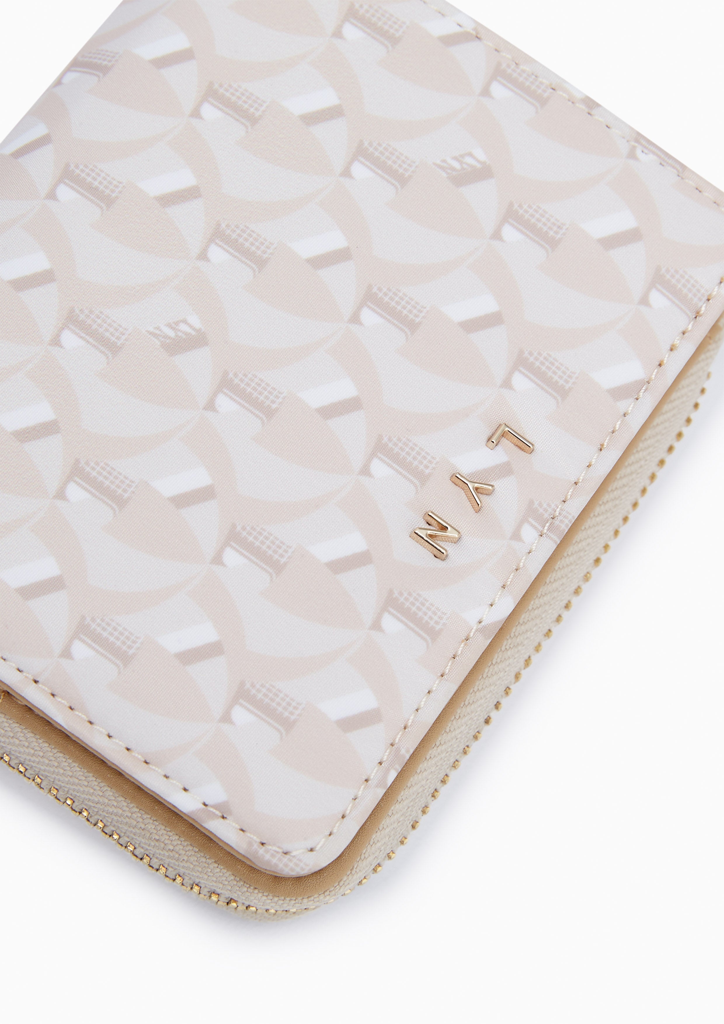 Solana Short Wallet Printed Beige