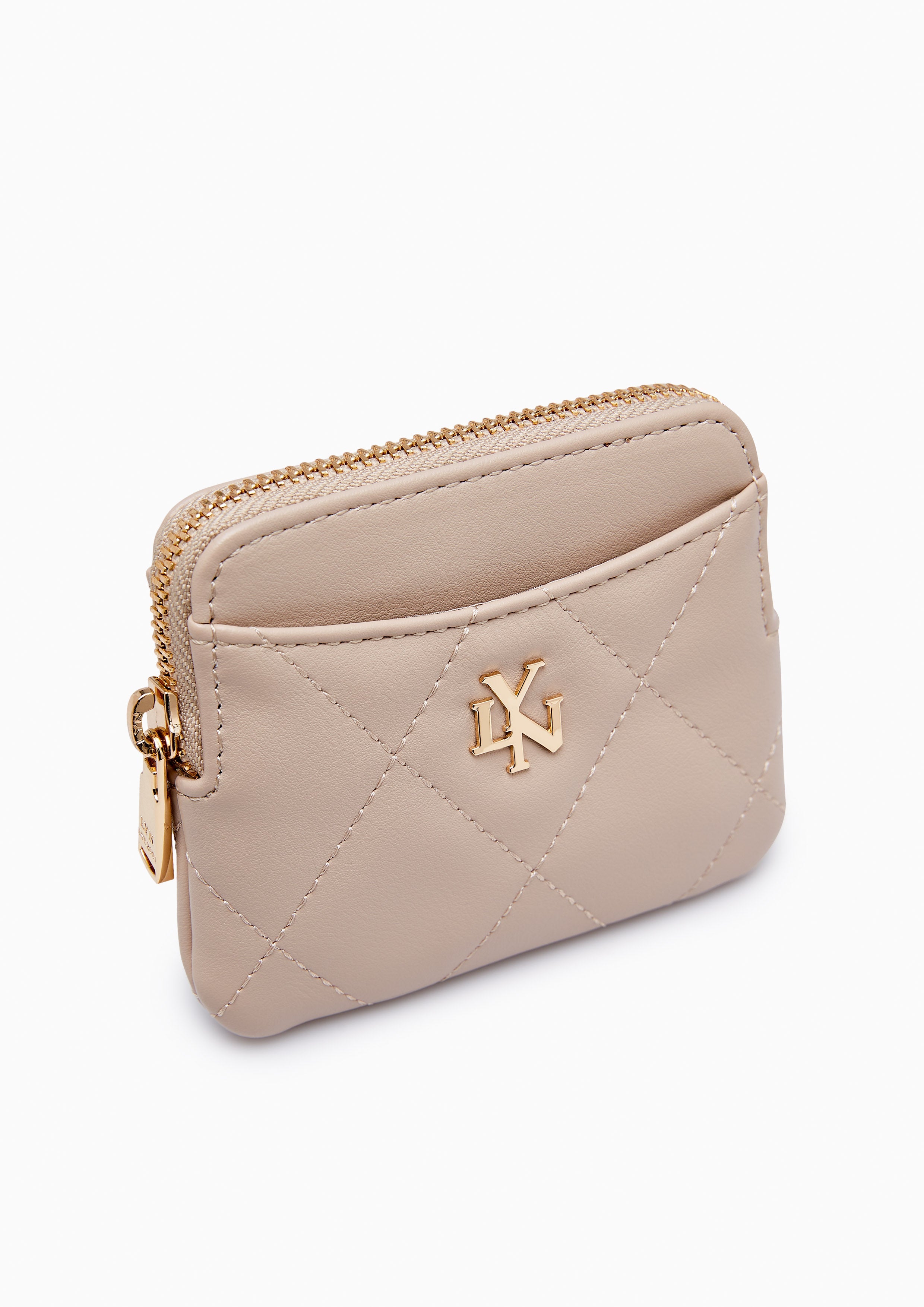 Sherlyn Zipped Coin Purse Beige