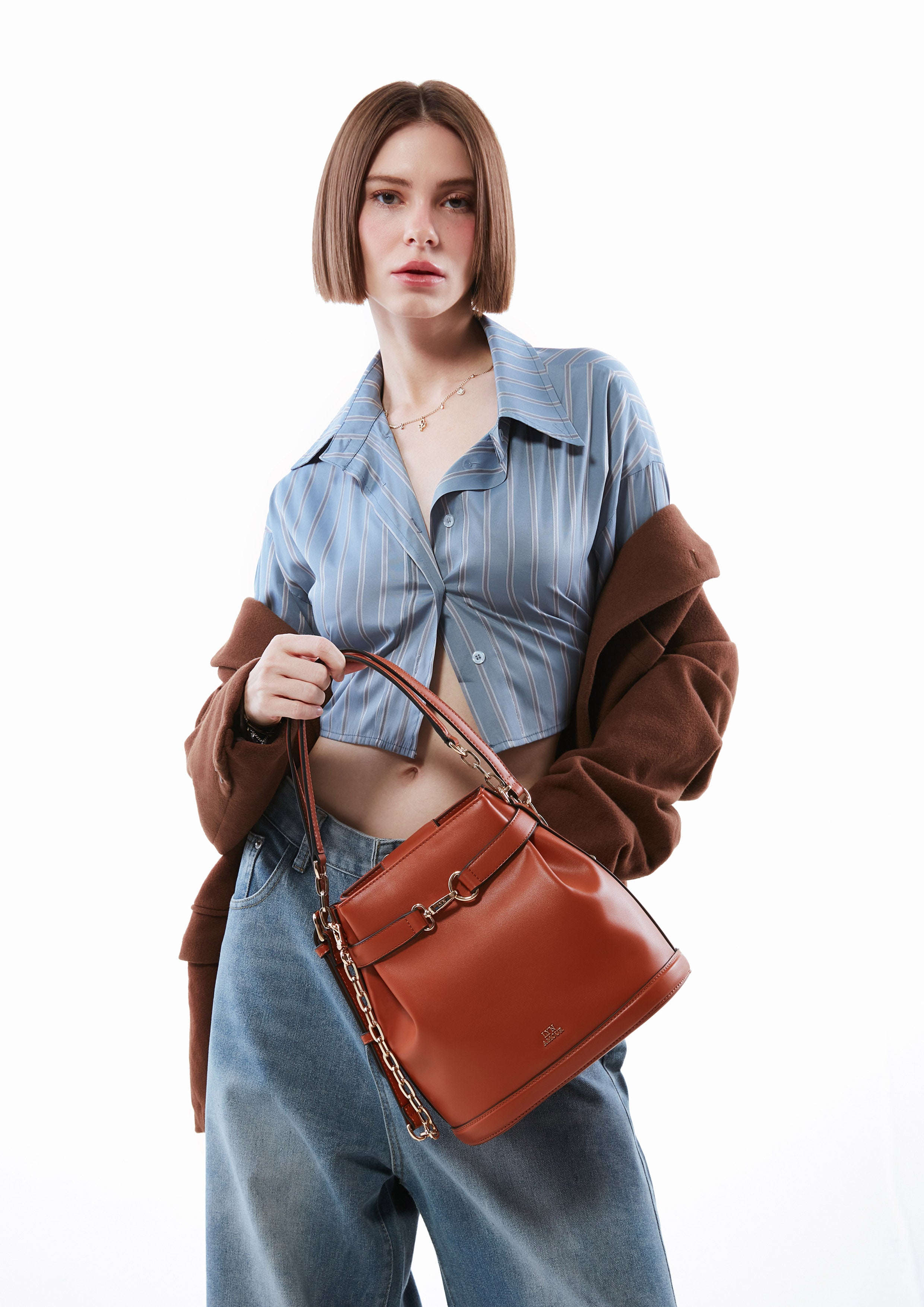 Maria S Bucket Bag Brown