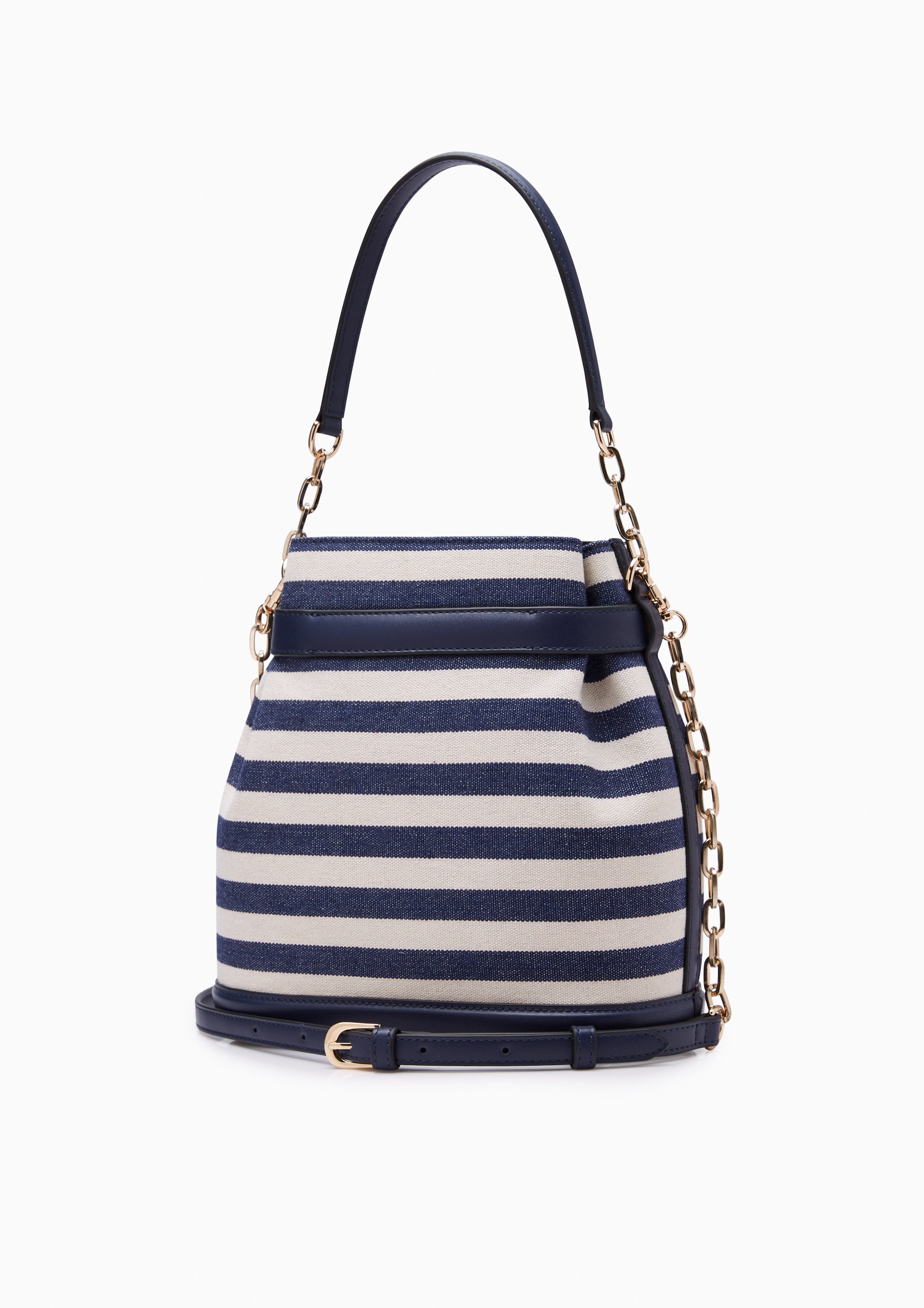 Maria Striped S Bucket Bag Navy