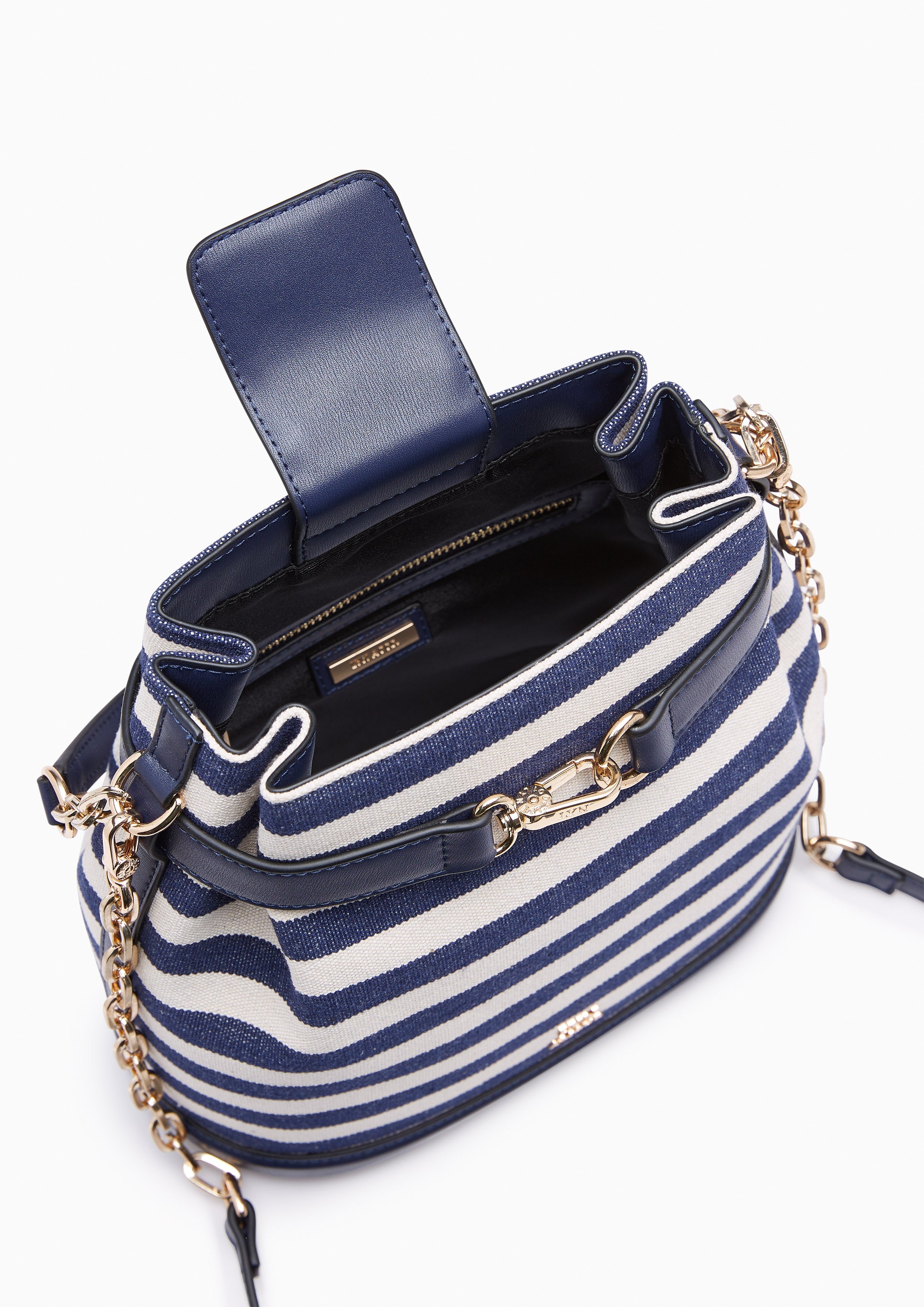 Maria Striped S Bucket Bag Navy