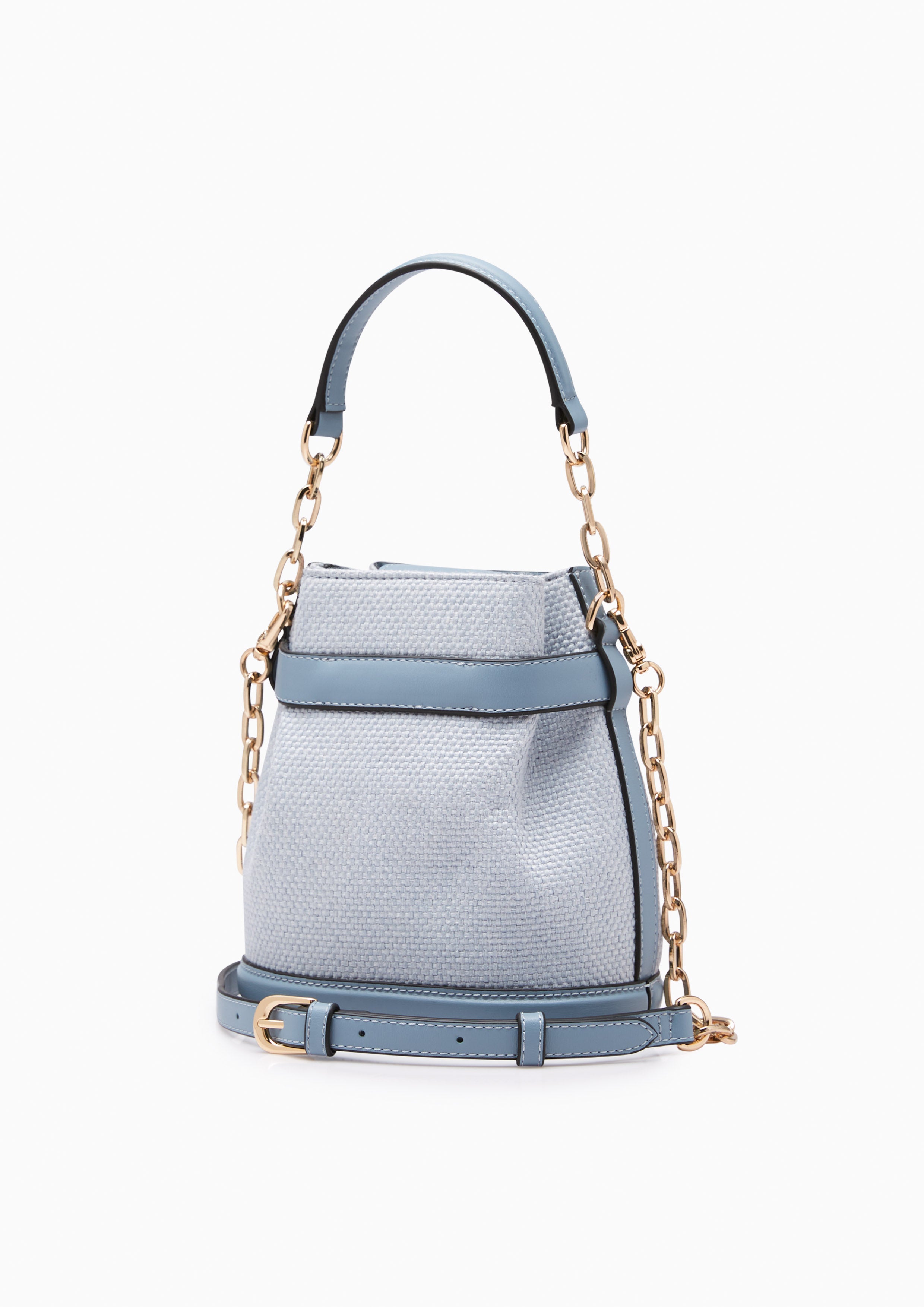 Maria Canvas Mini Bucket Bag Light Blue