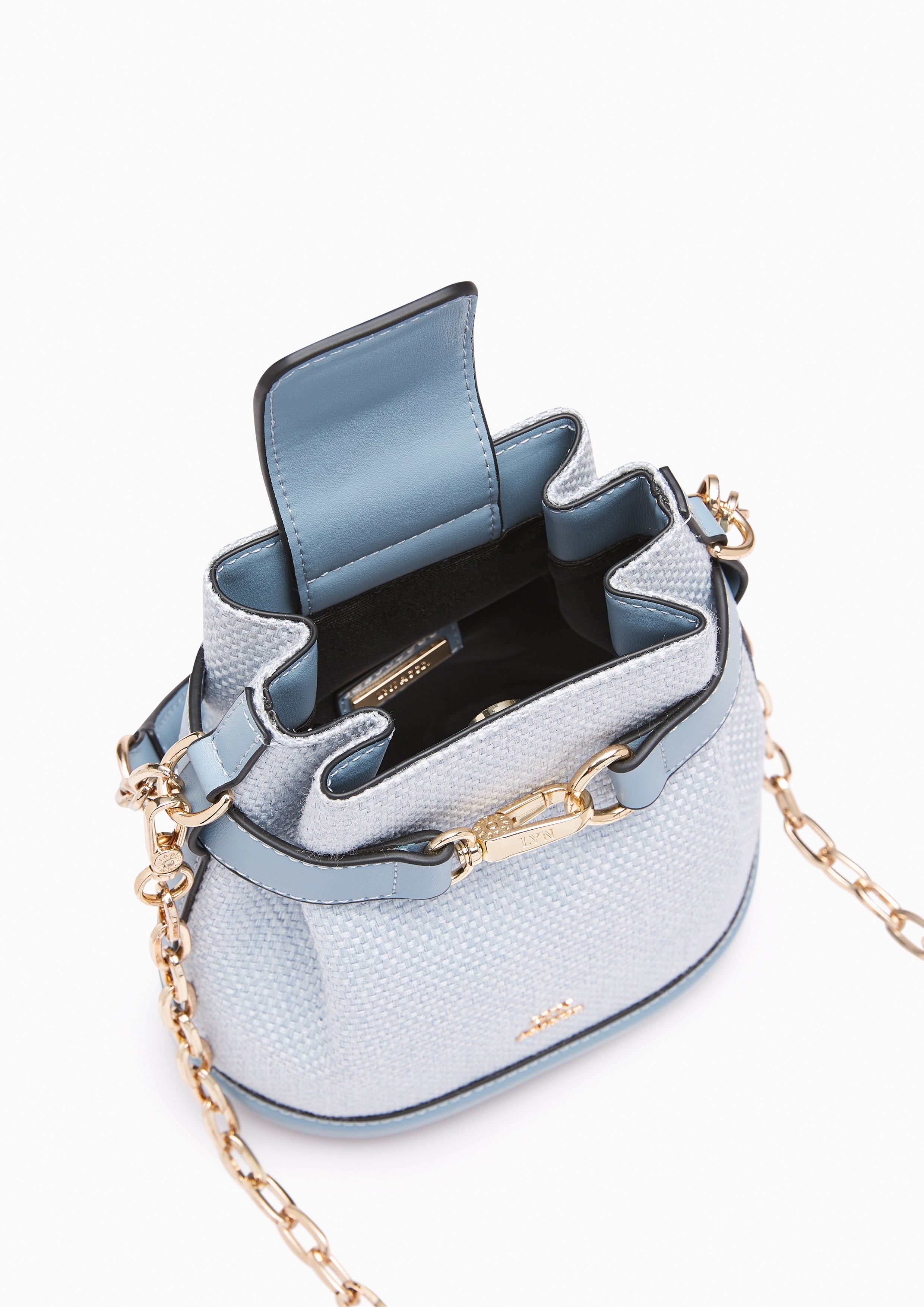 Maria Canvas Mini Bucket Bag Light Blue