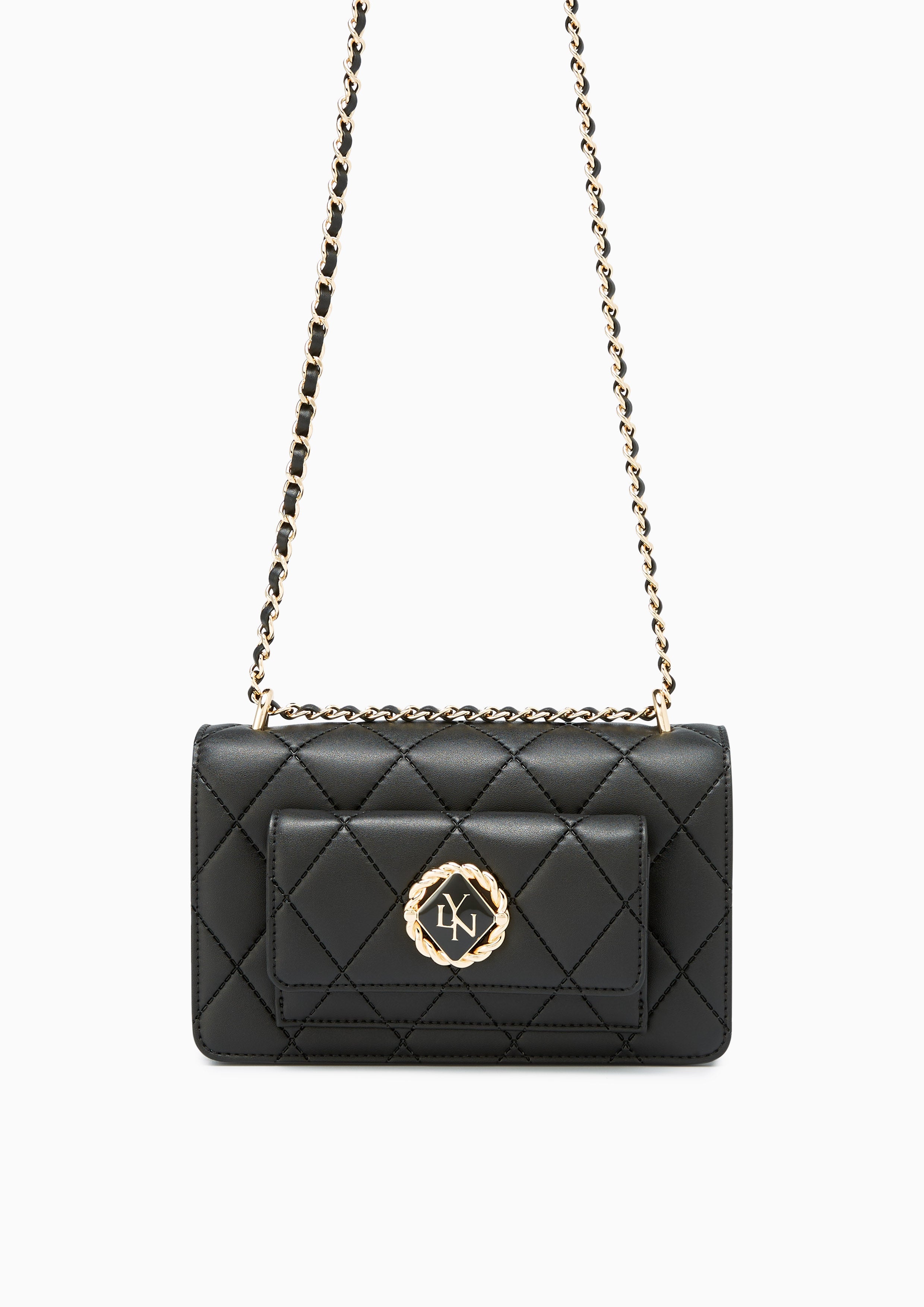 Emma Clutch With Chain Black