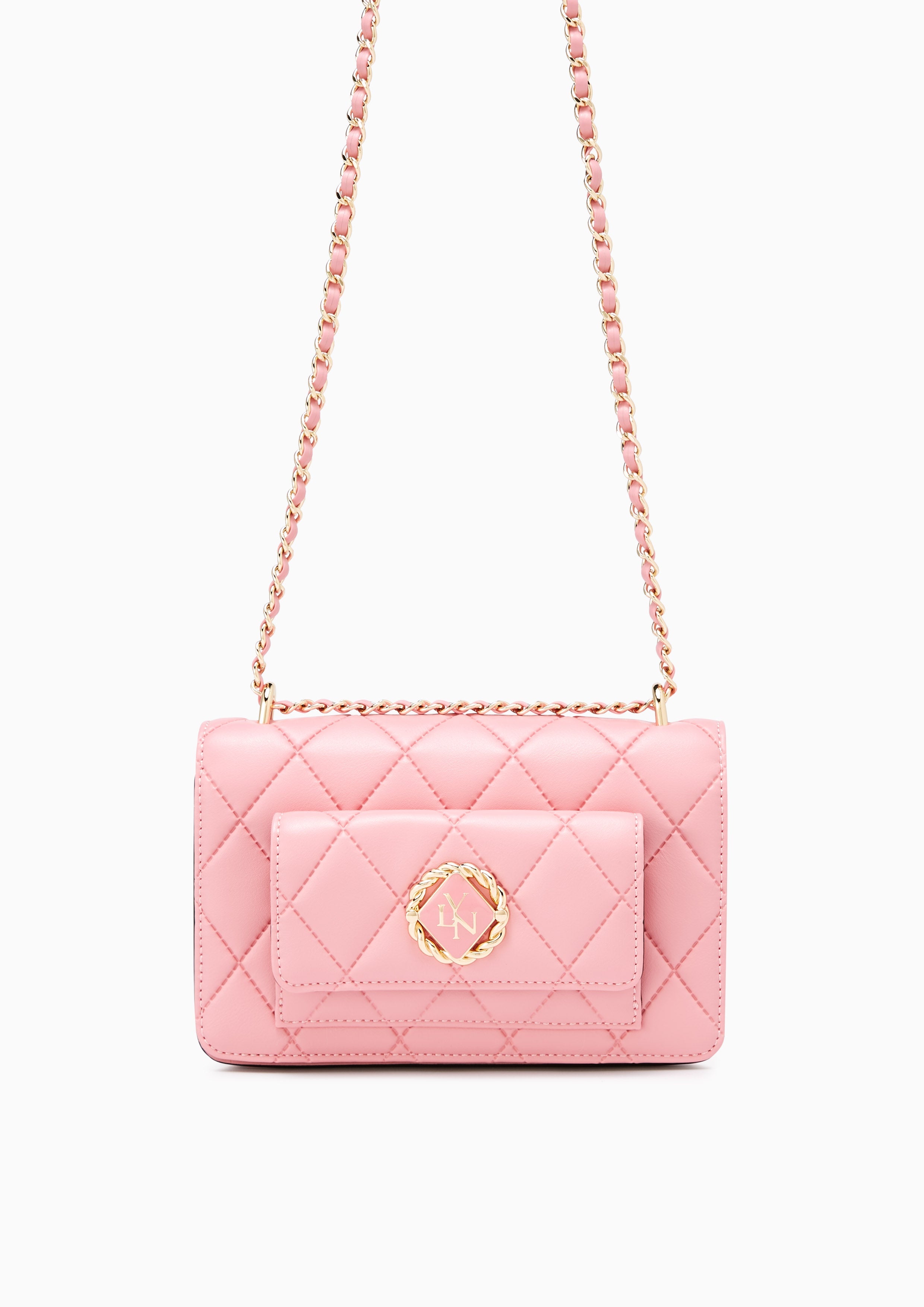 Emma Clutch With Chain Pink