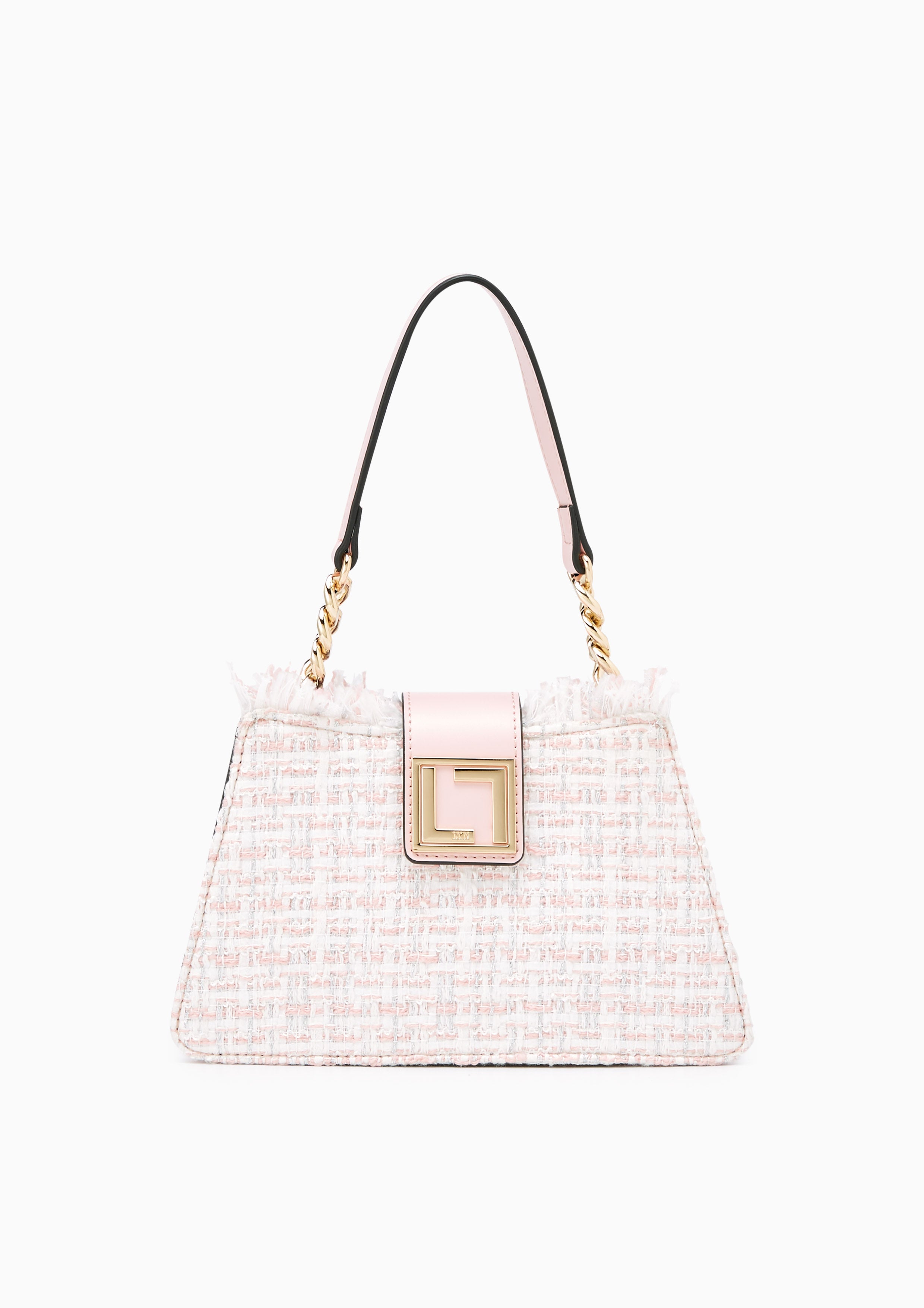 Twilla Tweed Plain Crossbody Bag Pink