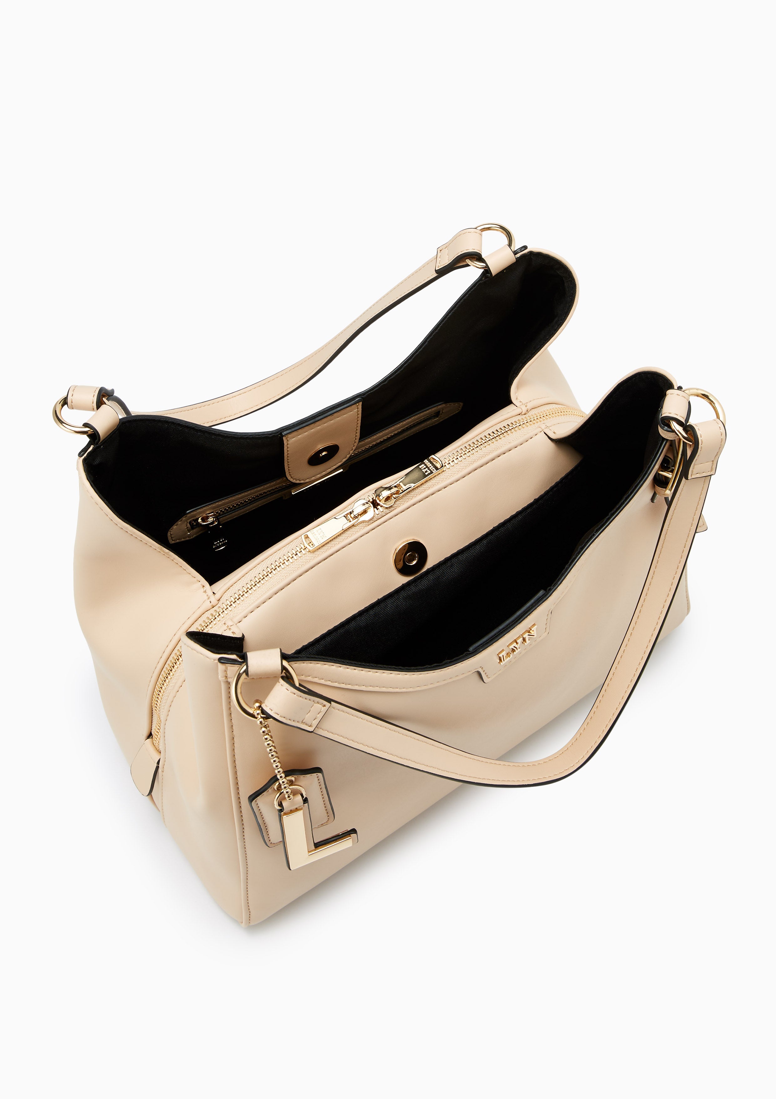 Lilla Hobo Crossbody Bag Beige