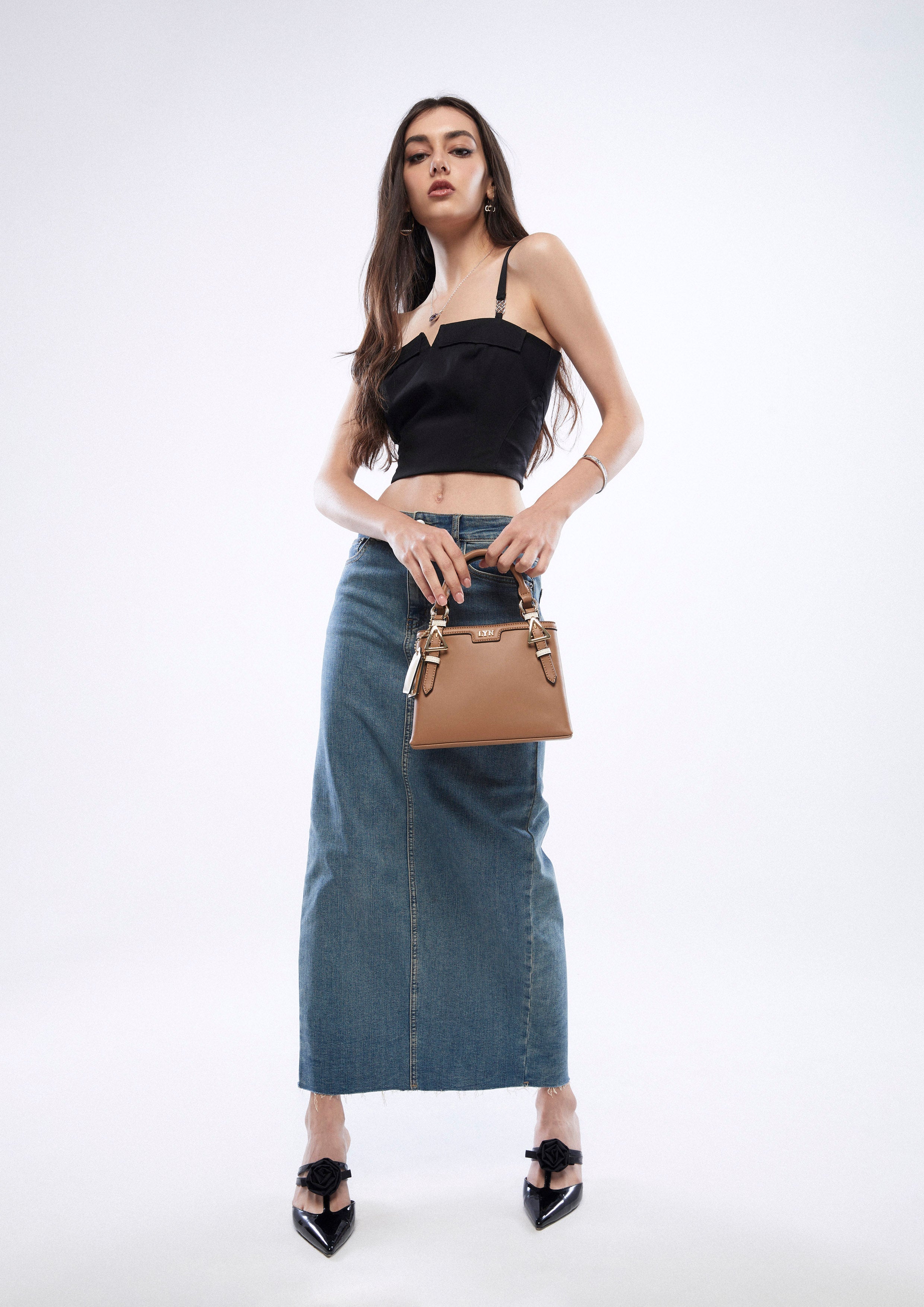 Lilla Top M Handbag Brown