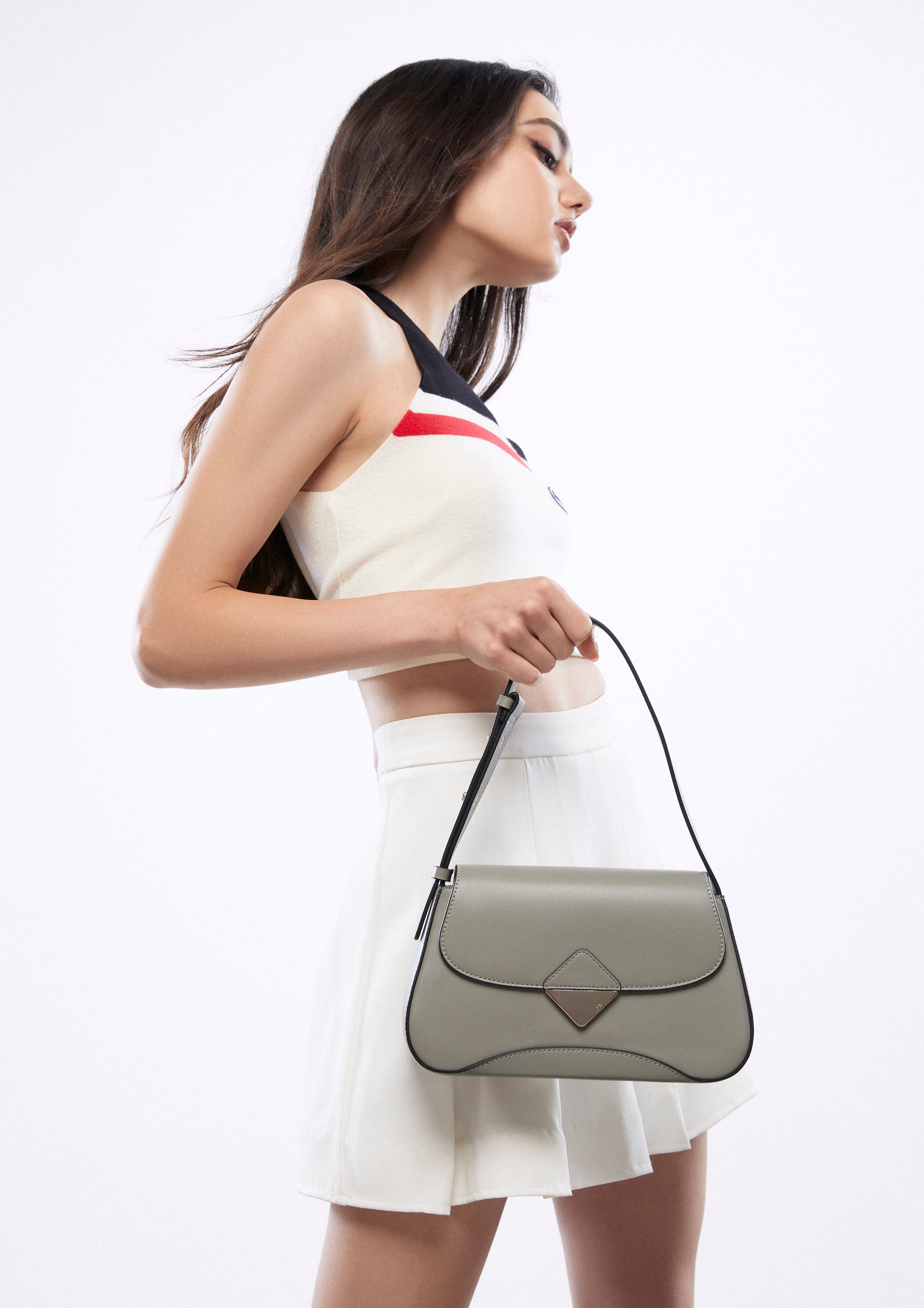 Trangle Shoulder Bag Grey