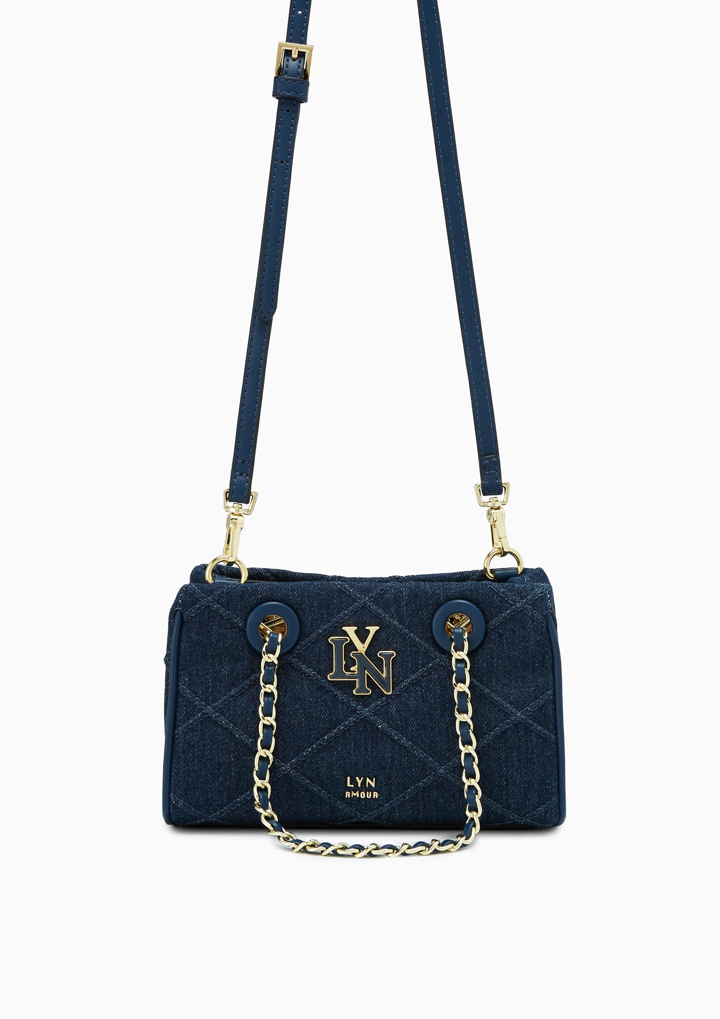 Camille Denim Mini Shoulder Bag Blue