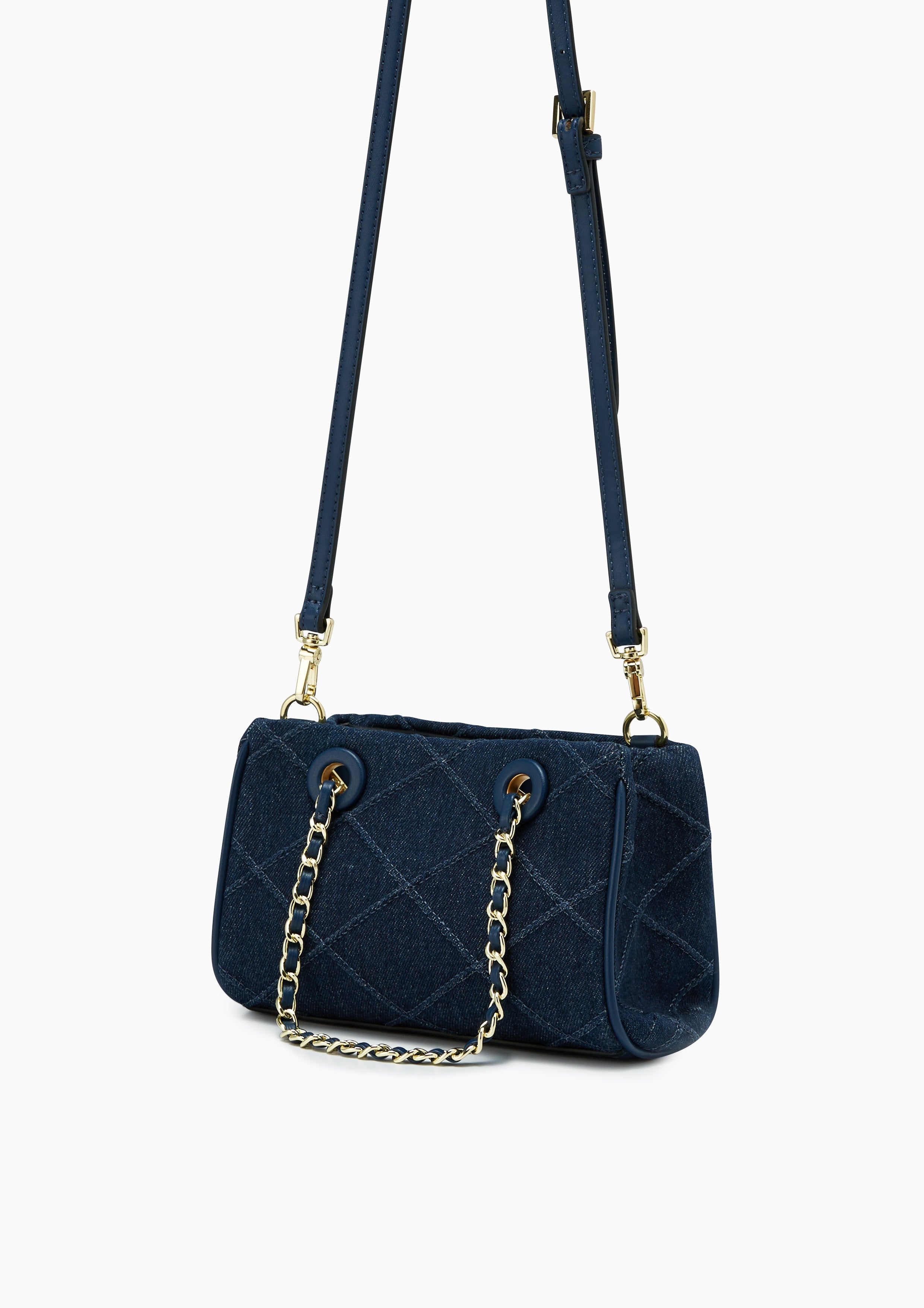 Camille Denim Mini Shoulder Bag Blue