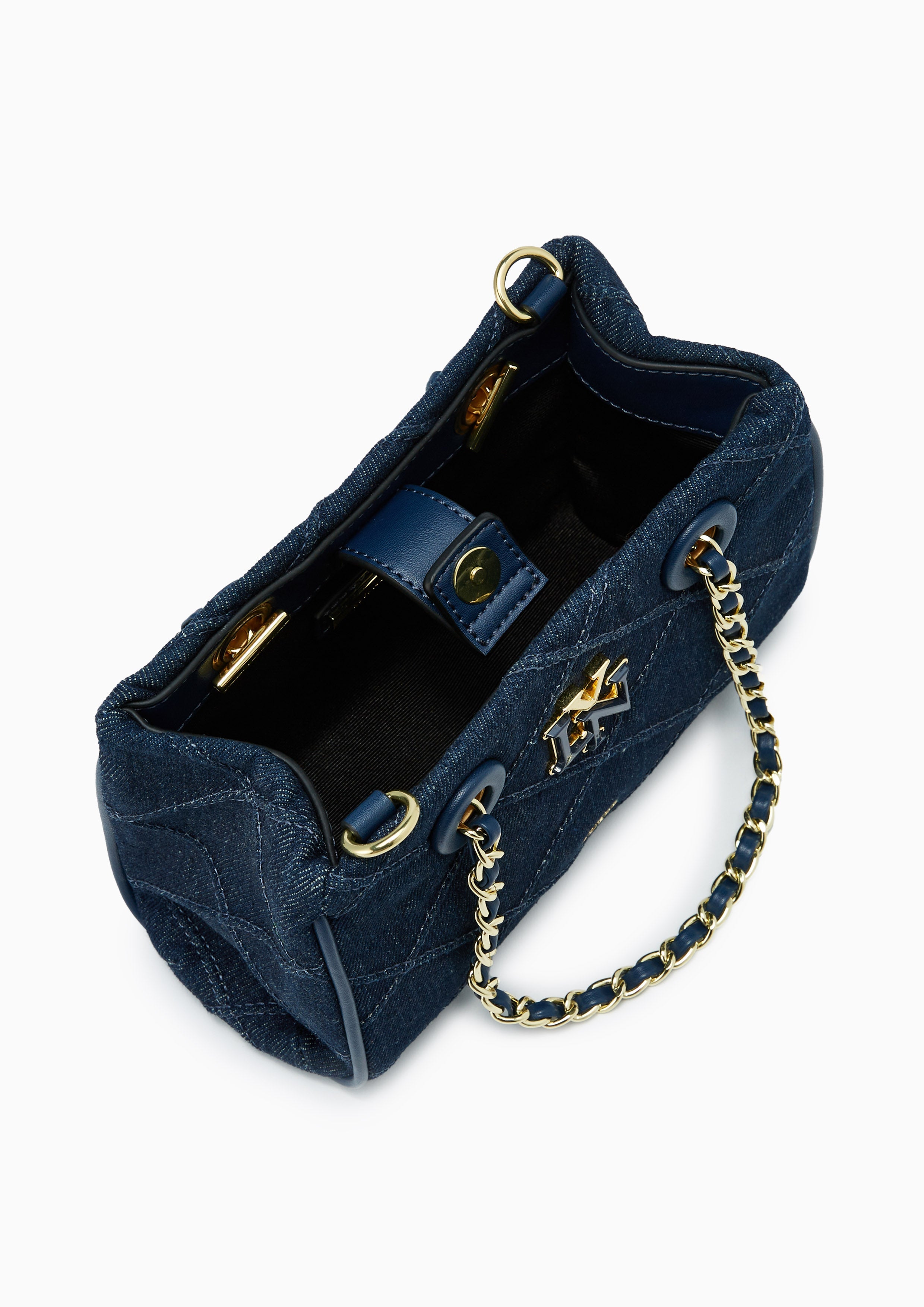 Camille Denim Mini Shoulder Bag Blue