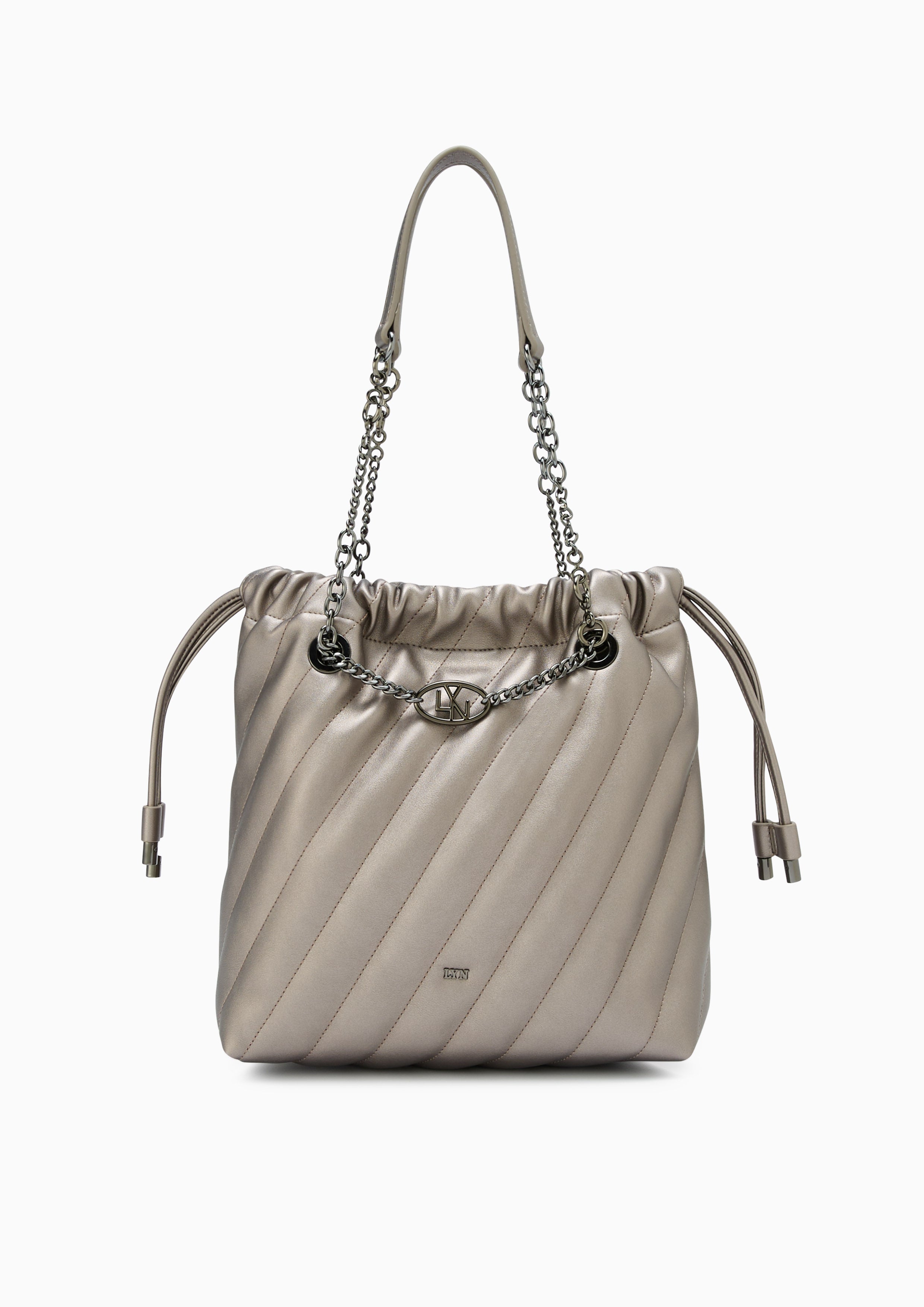 Ameilah Drawstring Bucket Bag Grey