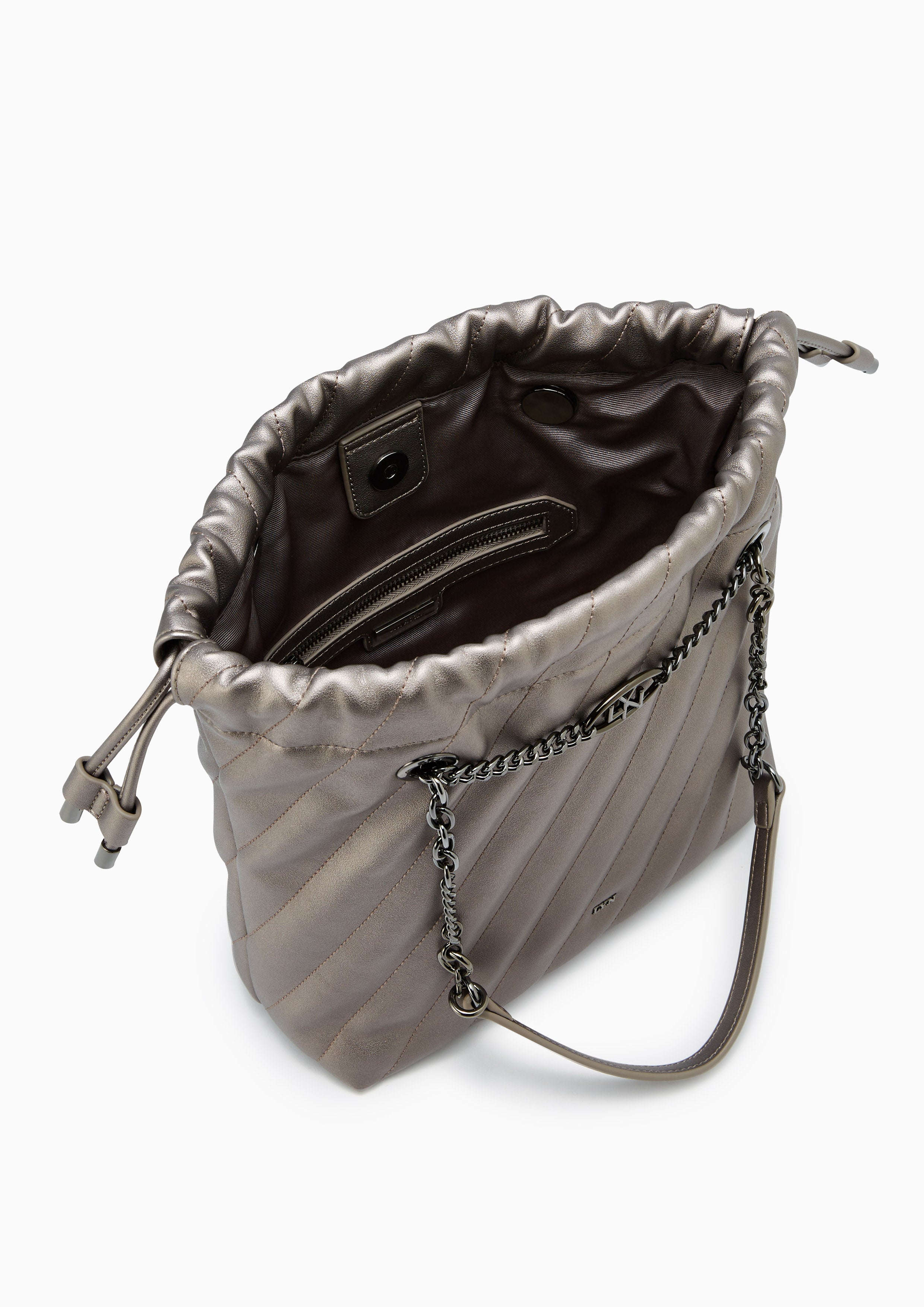 Ameilah Drawstring Bucket Bag Grey