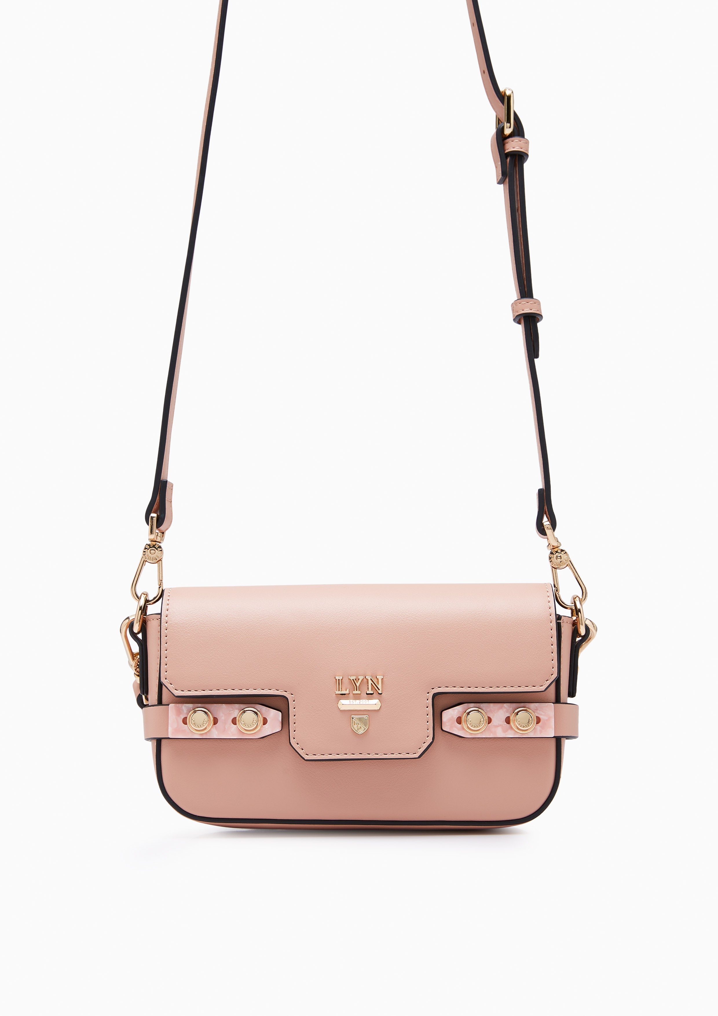 Fineness Marble Mini Crossbody Bag Nude