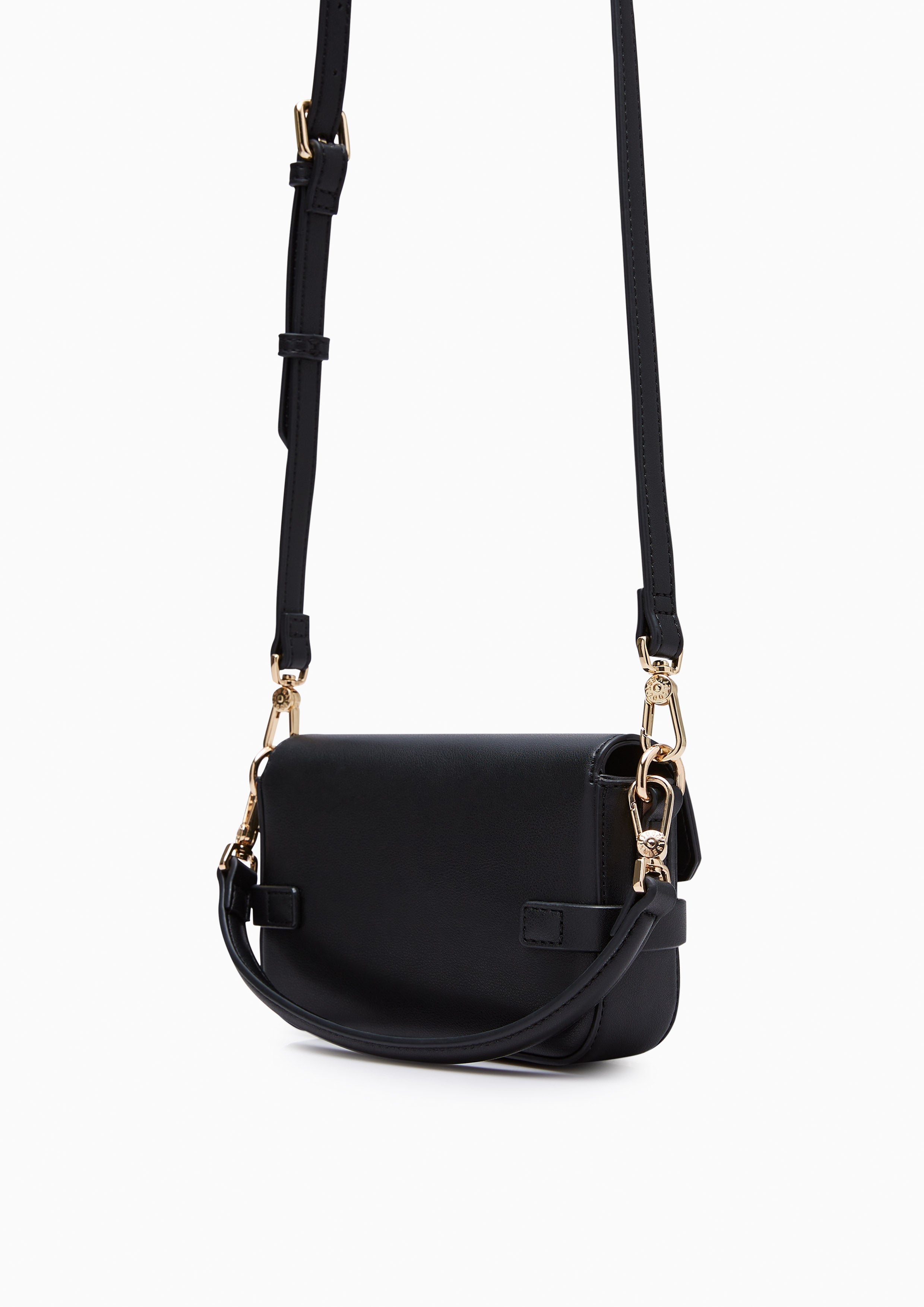 Fineness Marble Mini Crossbody Bag Black