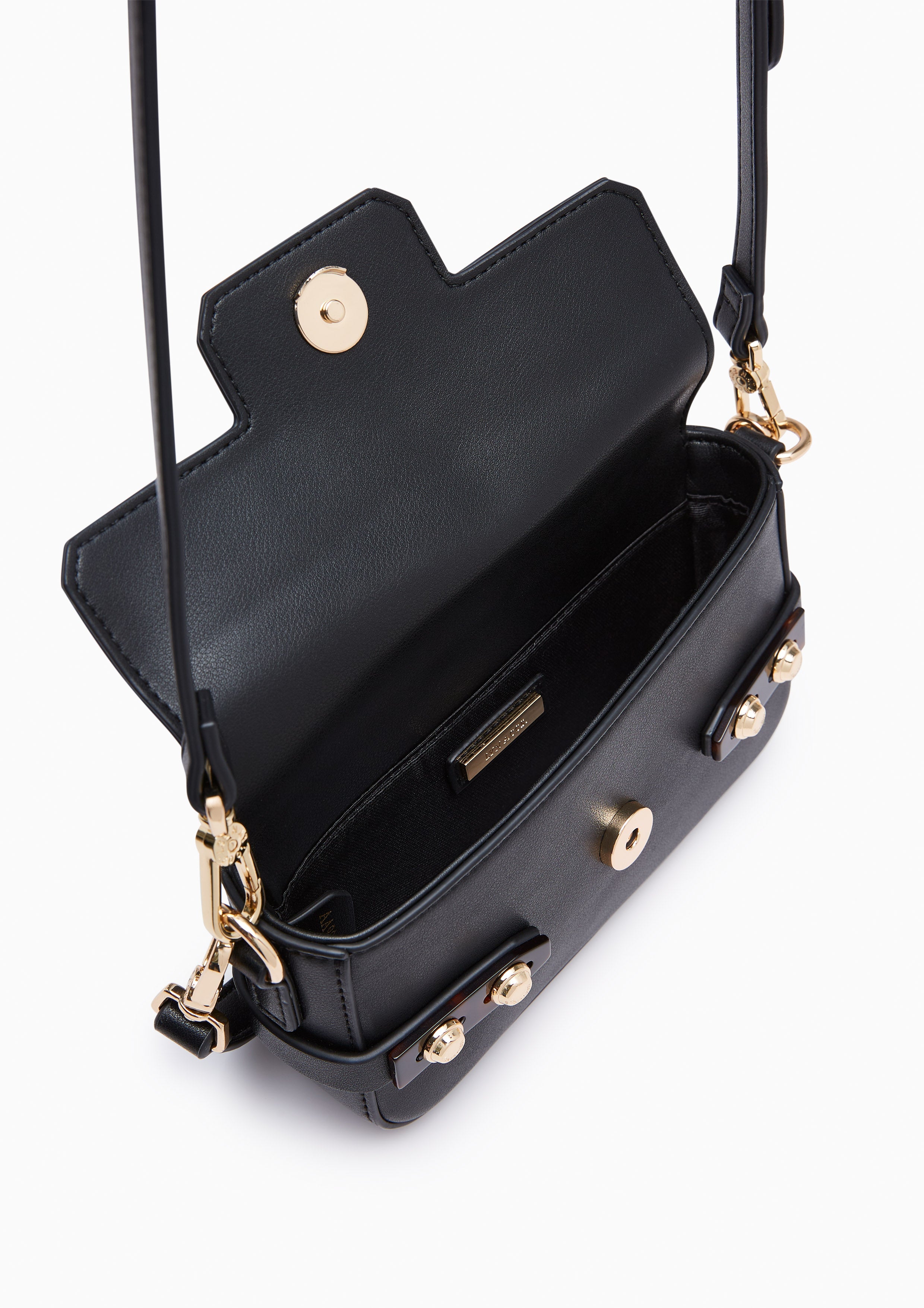 Fineness Marble Mini Crossbody Bag Black