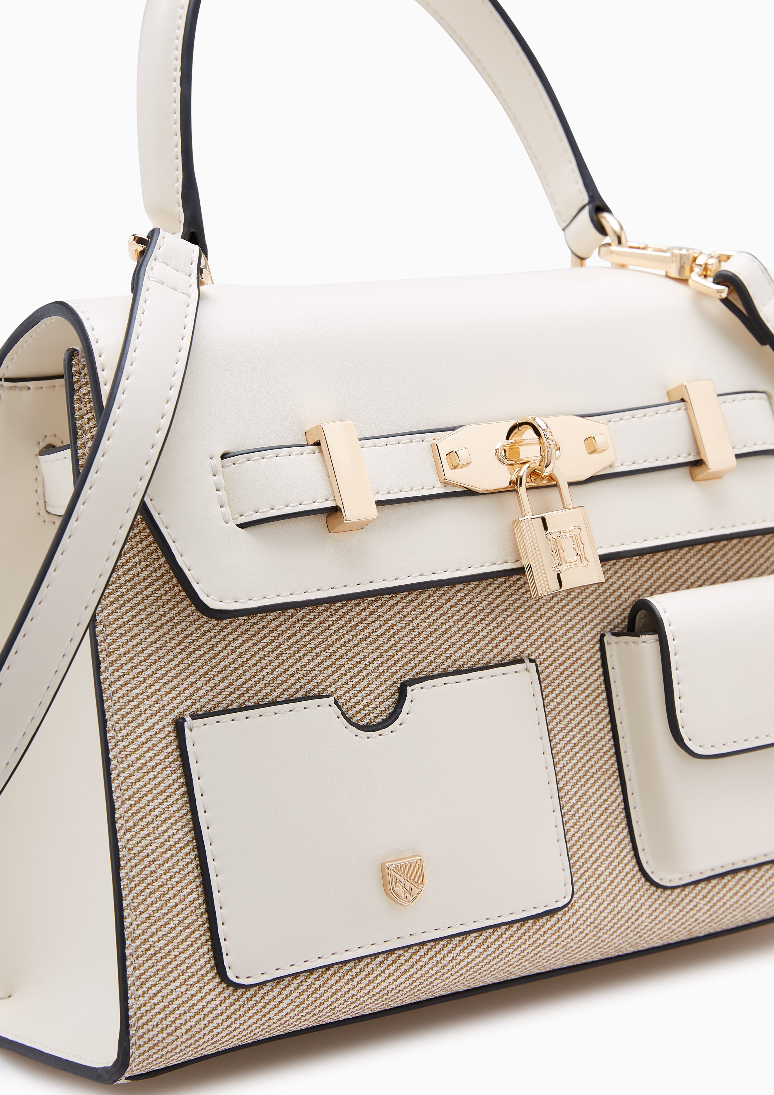 Raff Pocket M Handbag Ivory