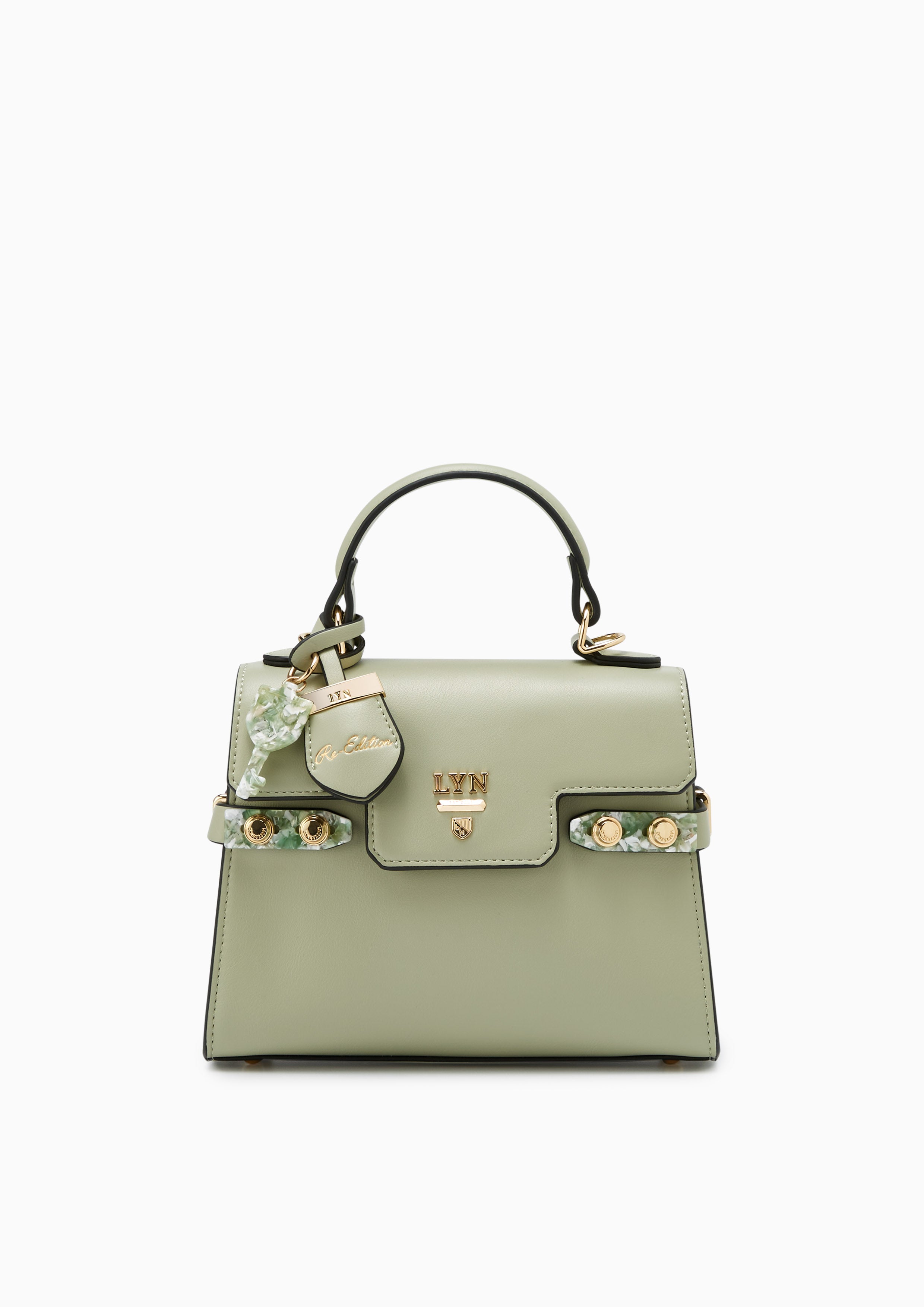 Re-Edit Marble S Handbag Green