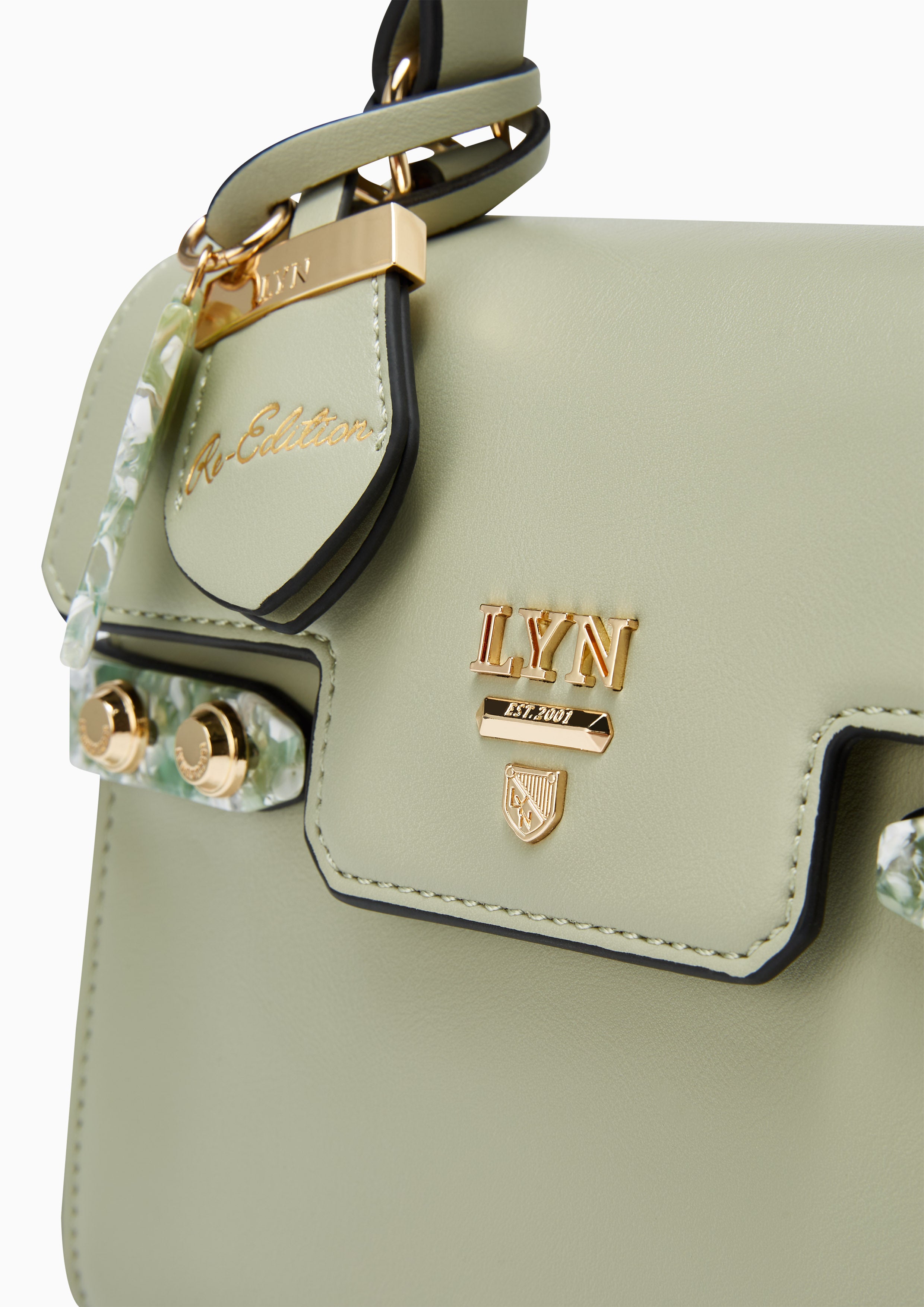 Re-Edit Marble S Handbag Green