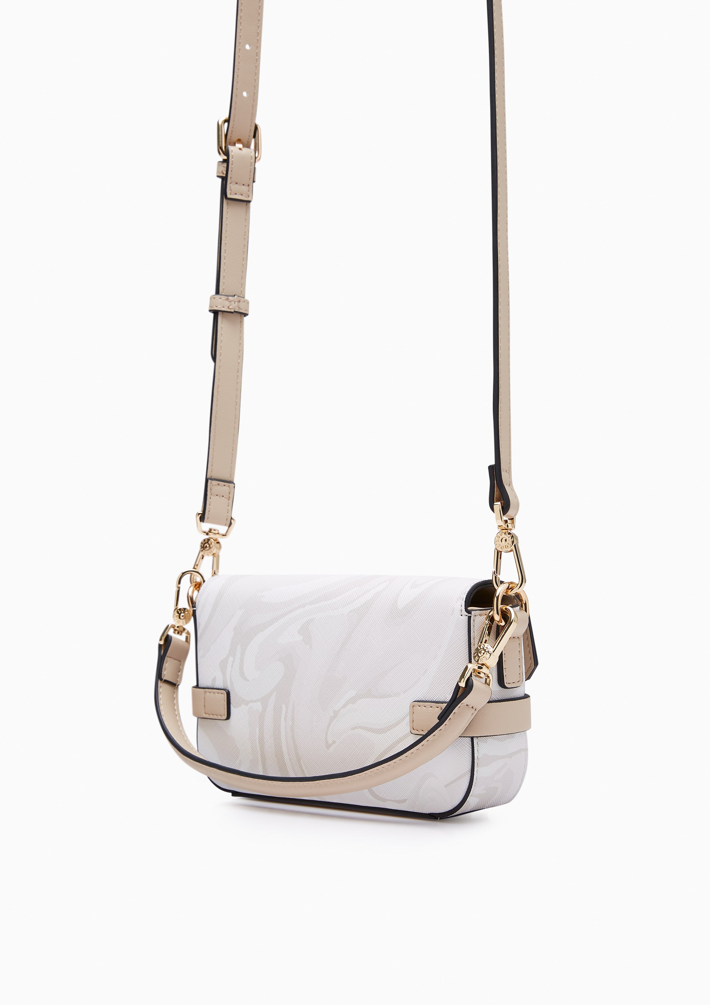 Fineness Marble Mini Crossbody Bag Printed Beige