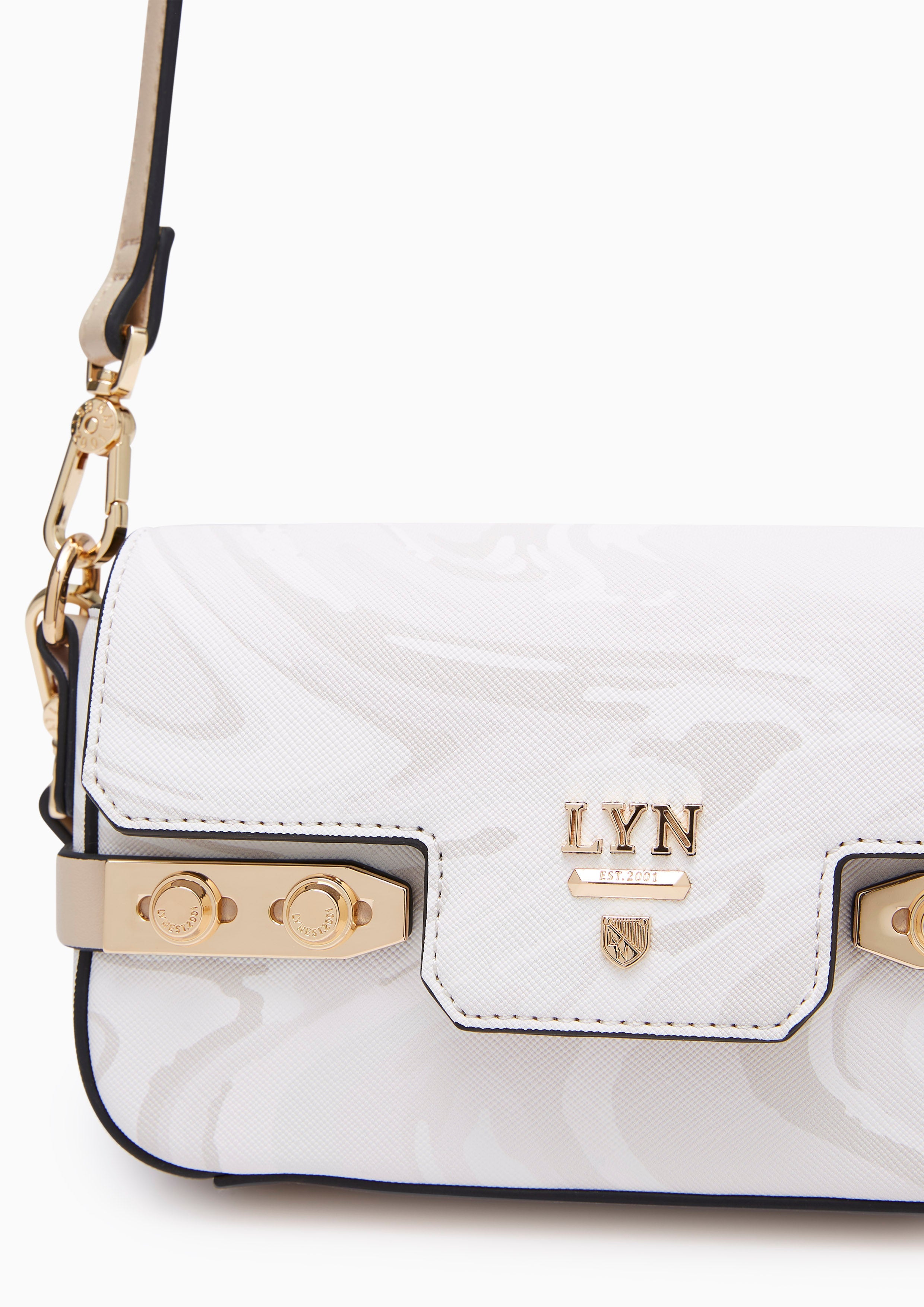 Fineness Marble Mini Crossbody Bag Printed Beige