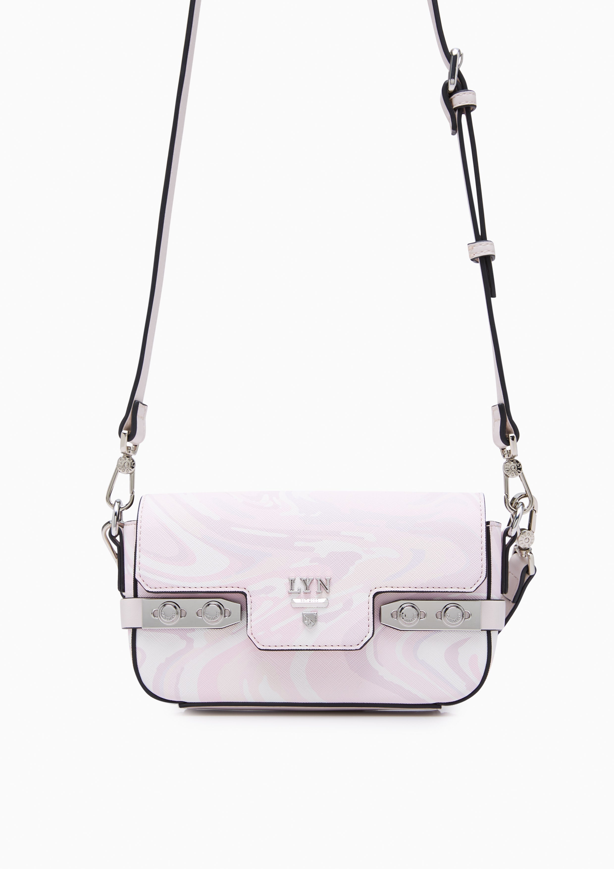 Fineness Marble Mini Crossbody Bag Light Pink