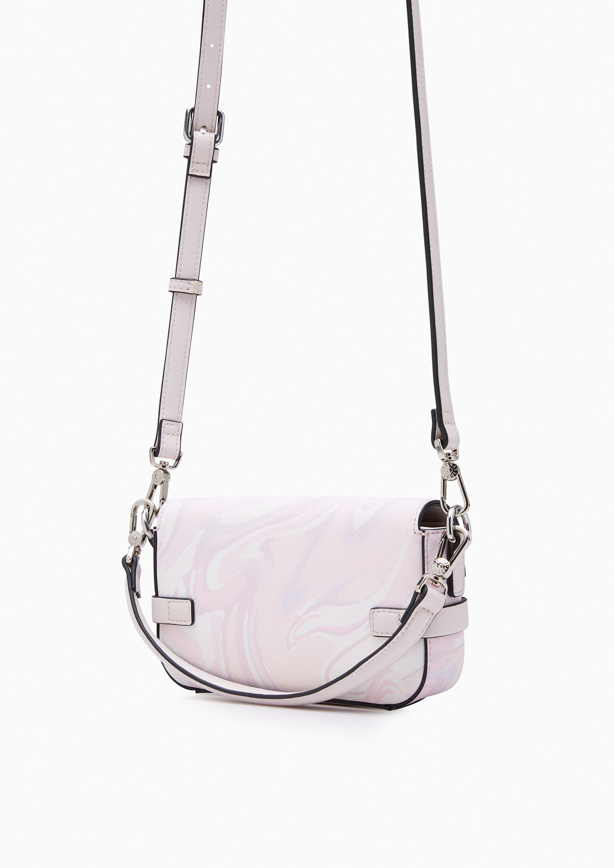 Fineness Marble Mini Crossbody Bag Light Pink