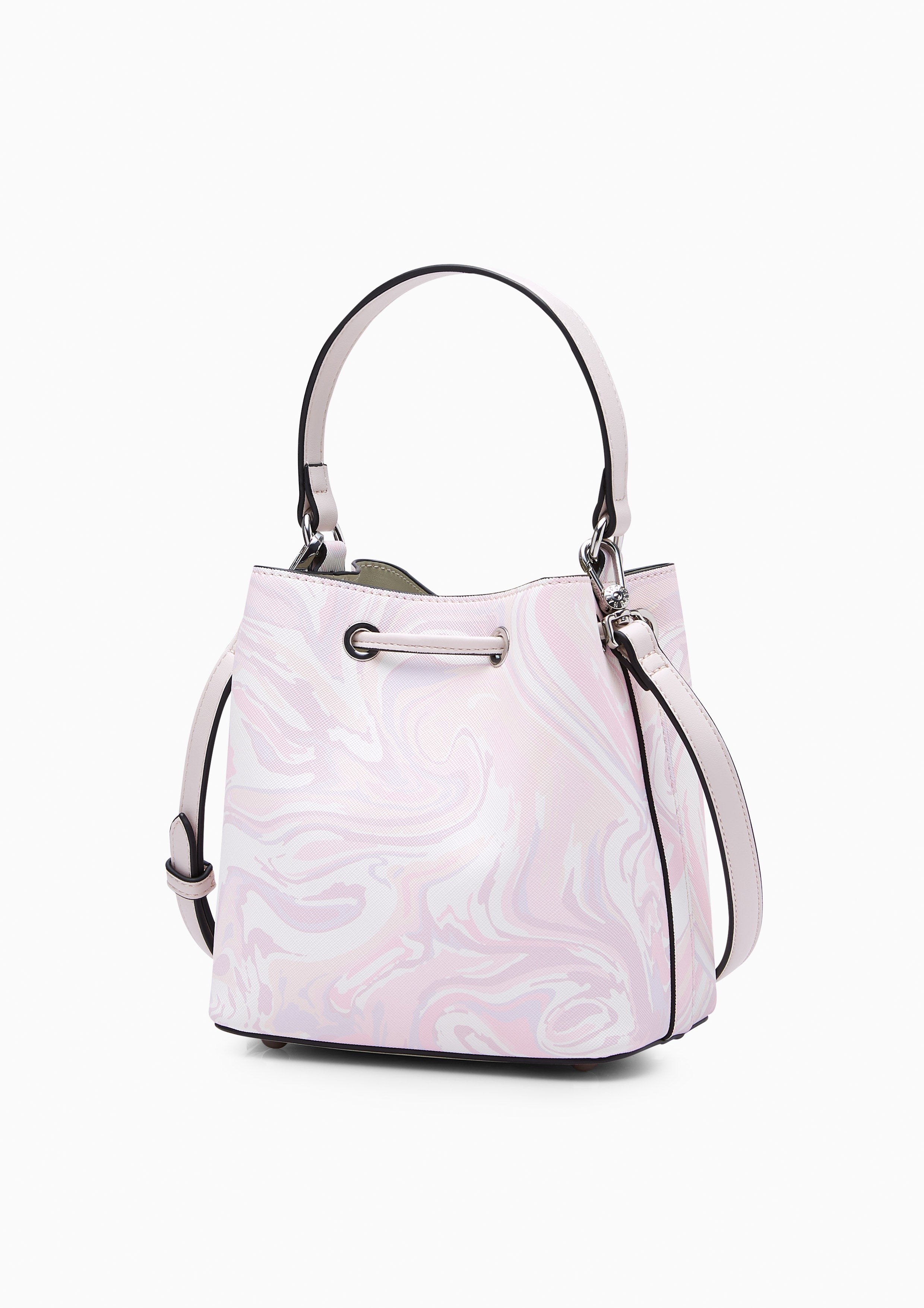 Re-Edit Marble Mini Bucket Bag Light Pink