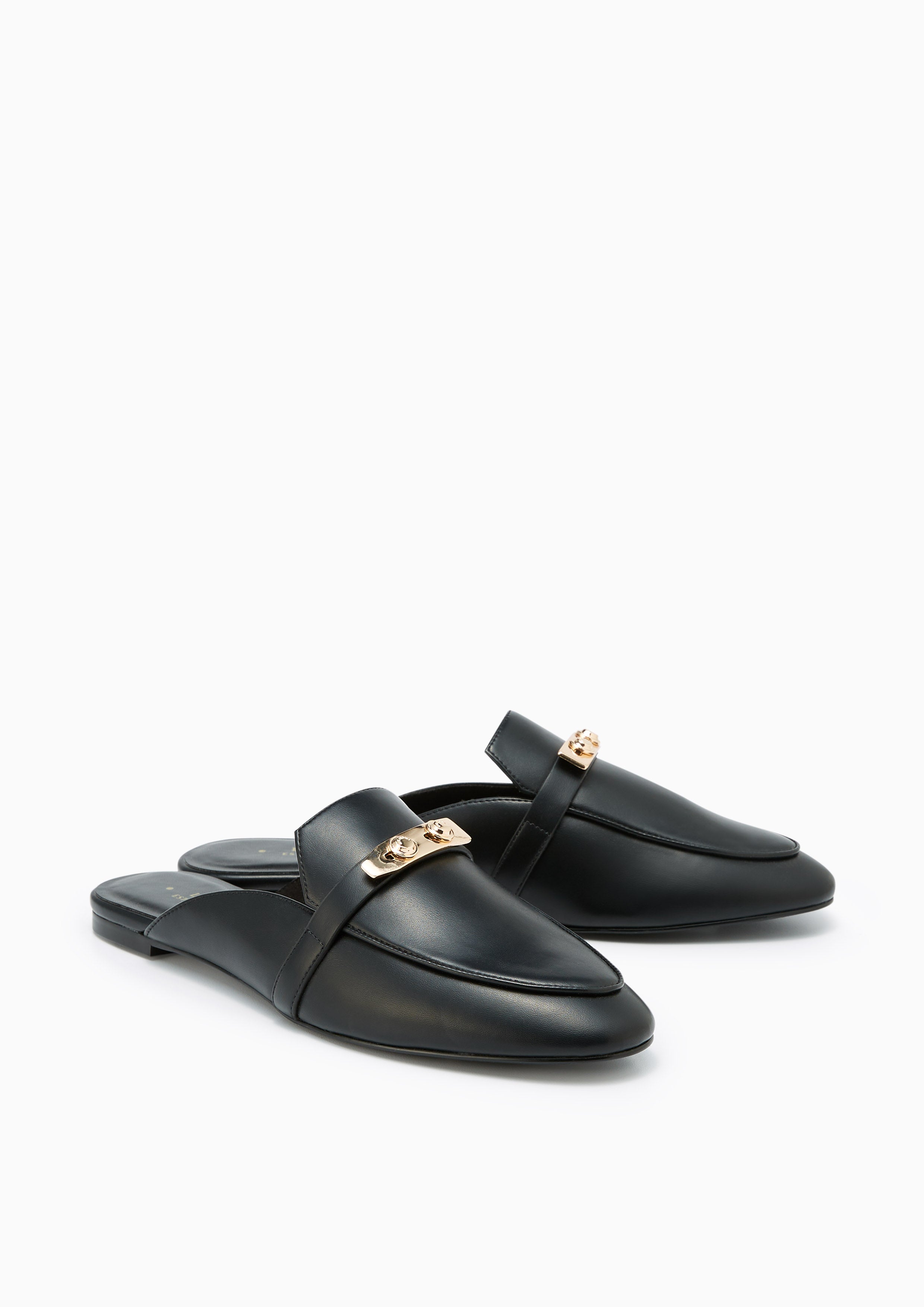 Master Flat Mules Black