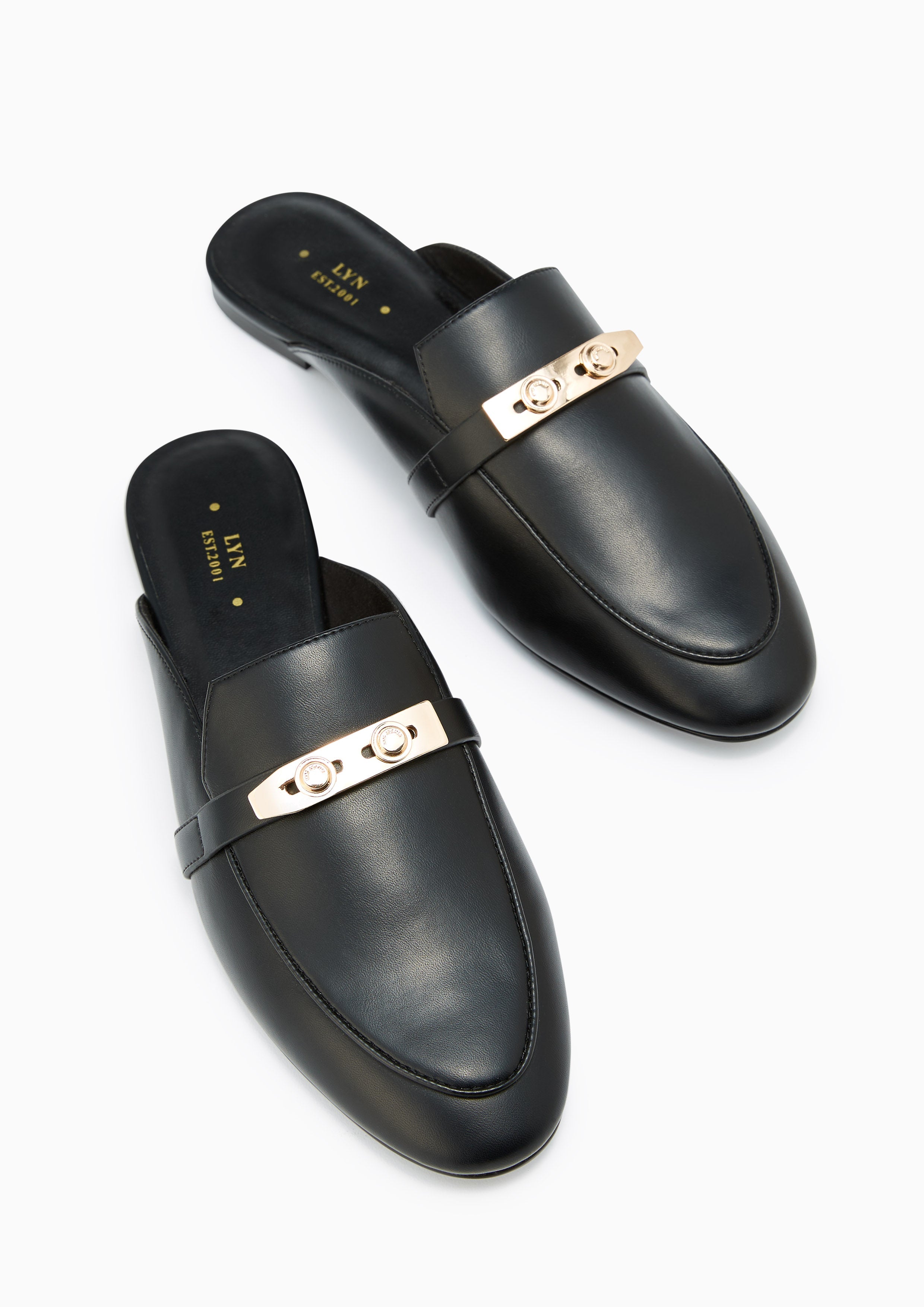 Master Flat Mules Black