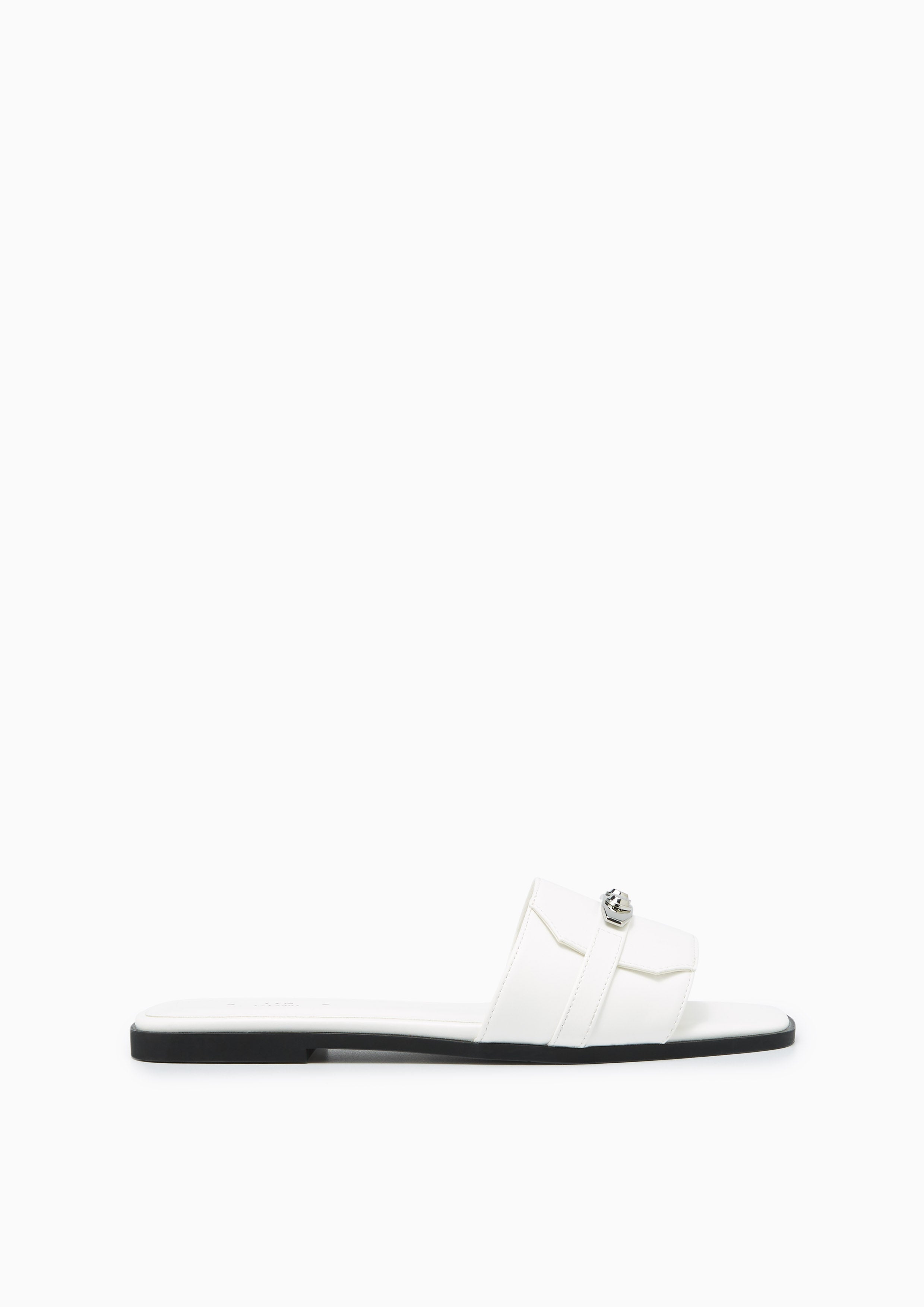 Master Flat Sandals White