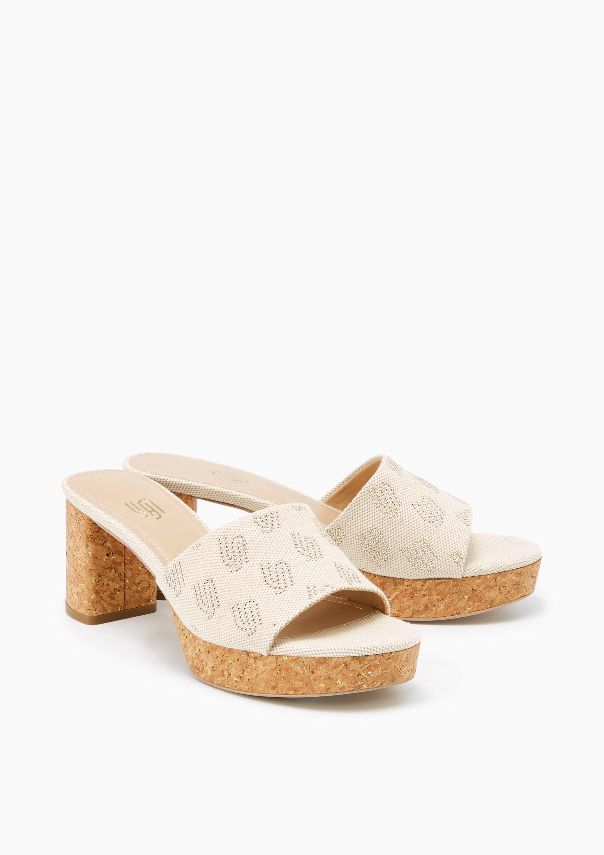 Prive Infinite Low Heel Sandals Beige