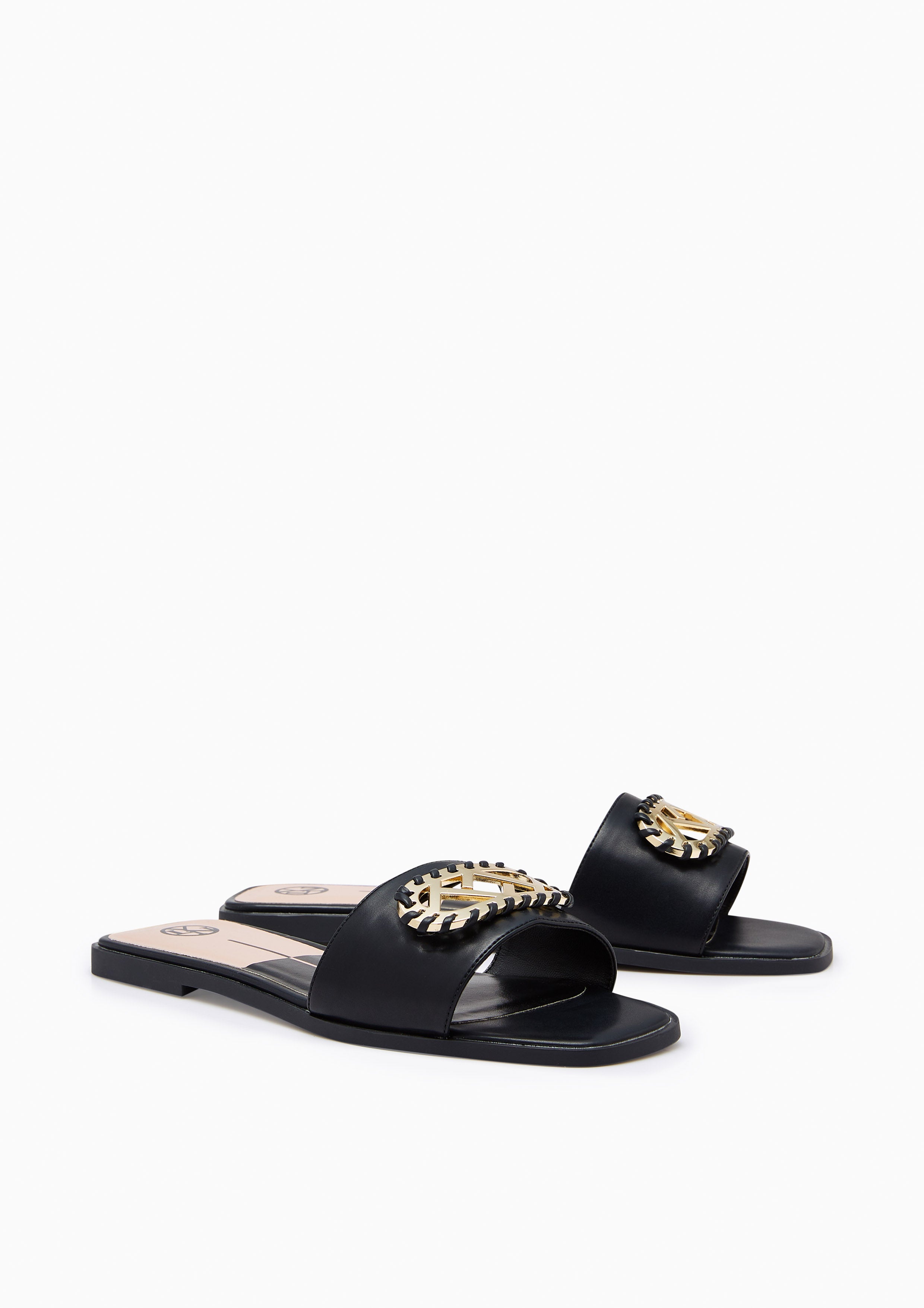 Lili Flat Slides Black