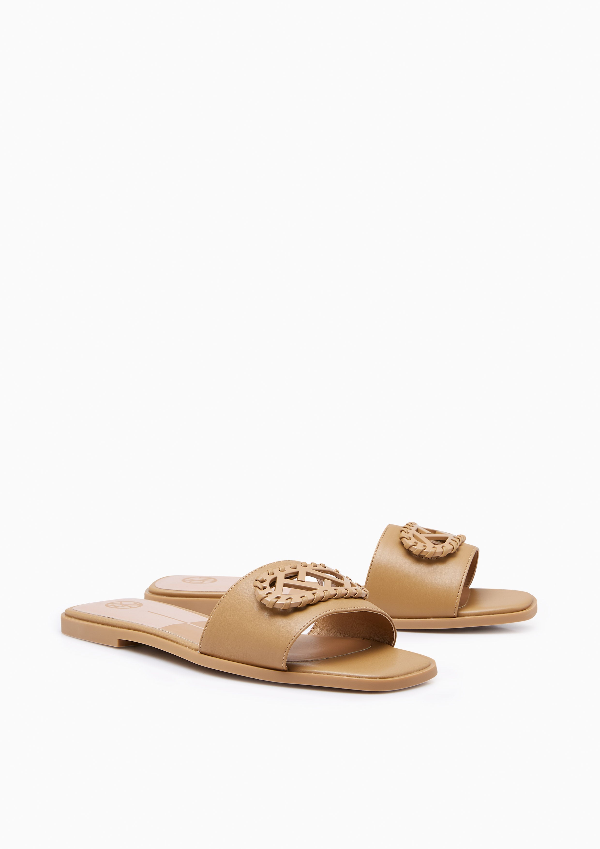 Lili Flat Slides Brown