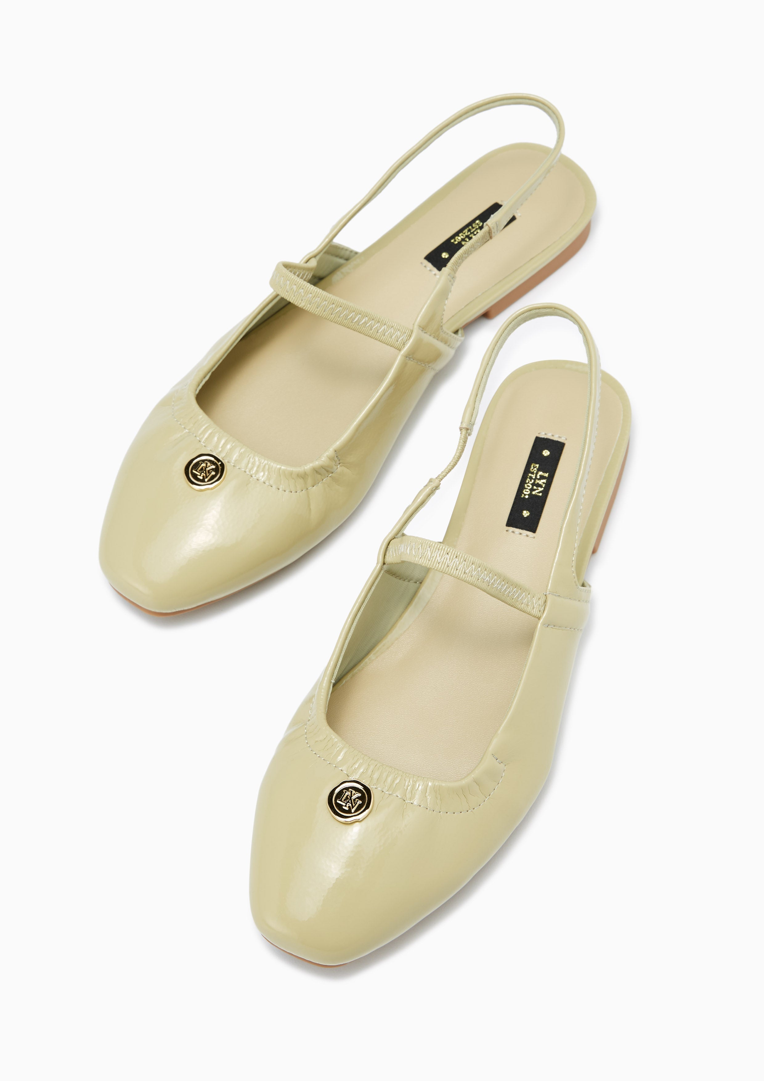 Norm Flat Slingbacks Light Green