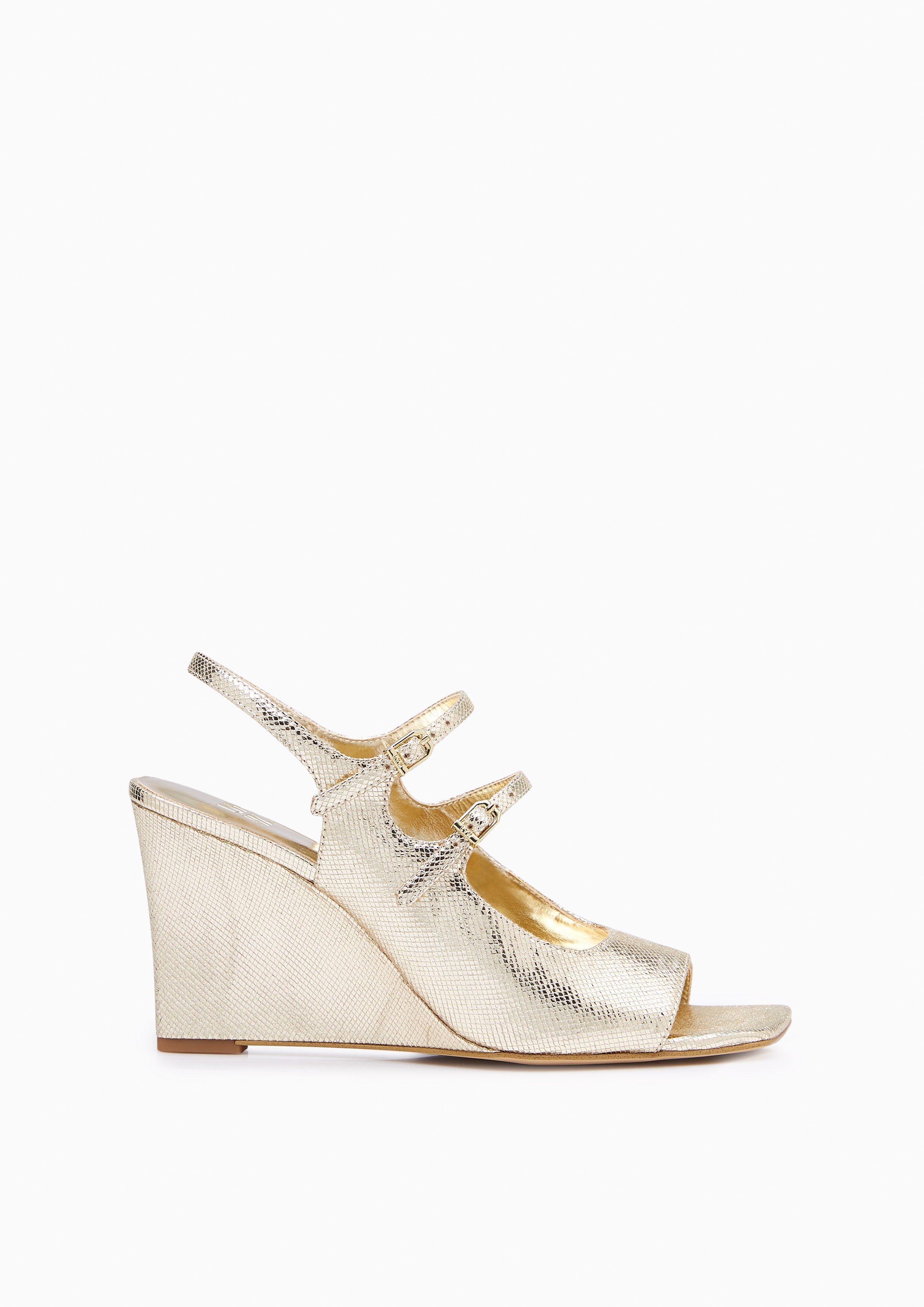 Caesi Mesh Wedges Gold