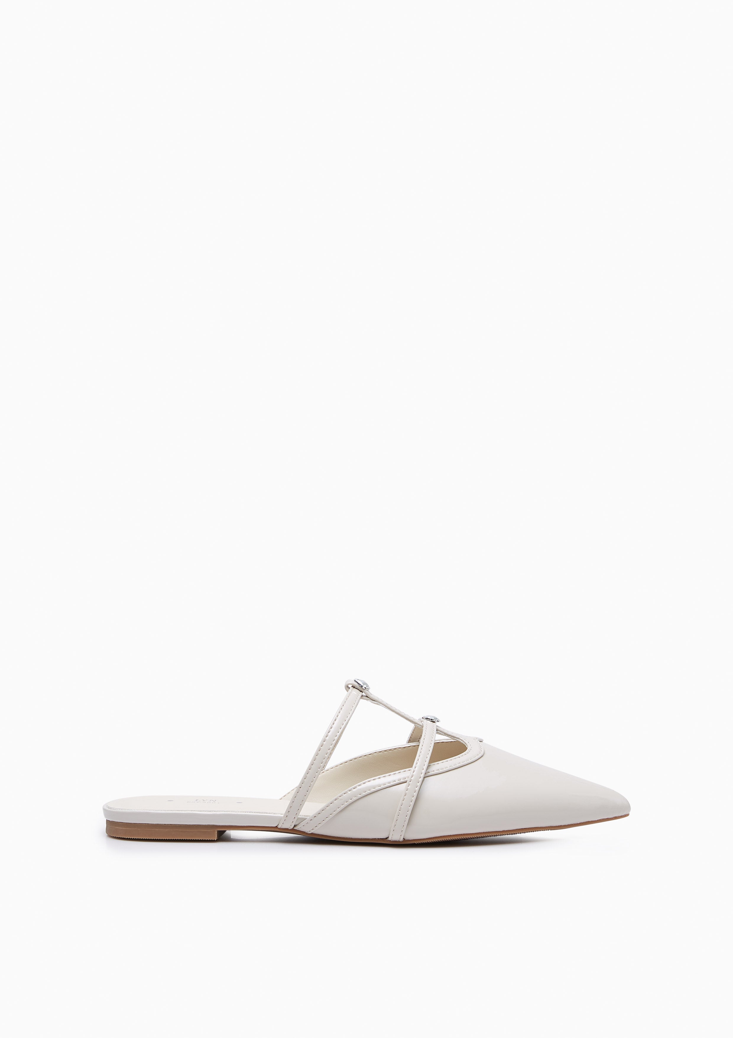 Semika Patent Sandals Light Grey